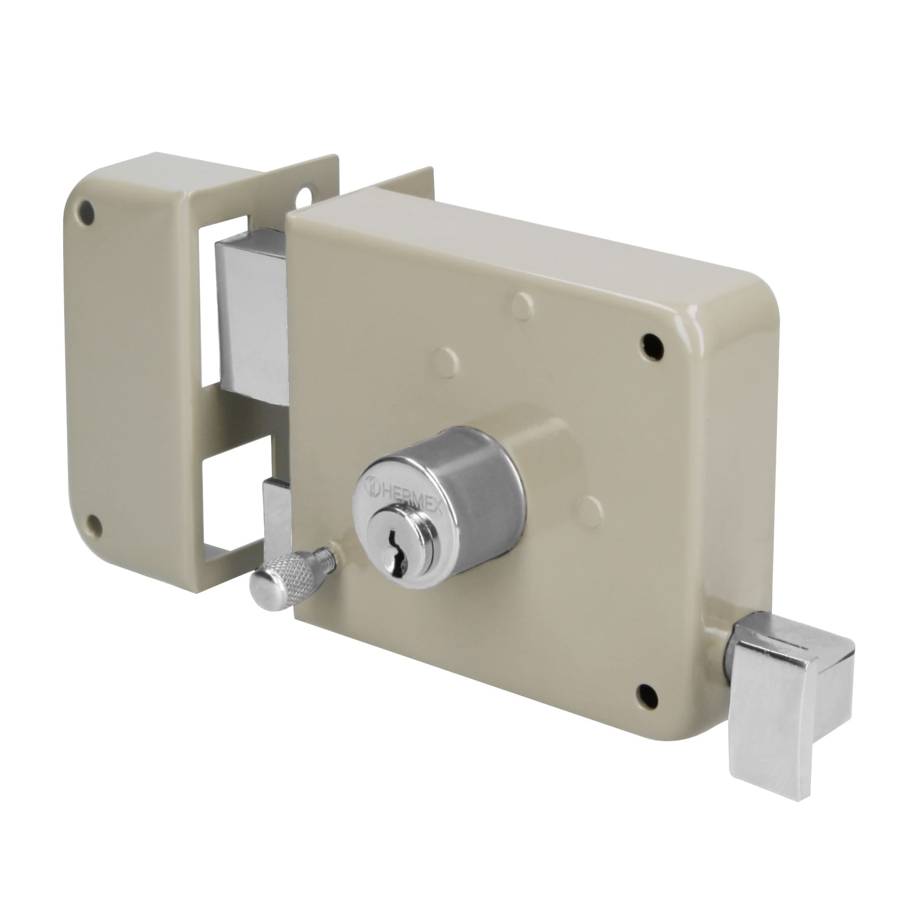 Hermex CS-75IP, Cerradura sobreponer, instala-fácil, izquierda, Hermex Basic