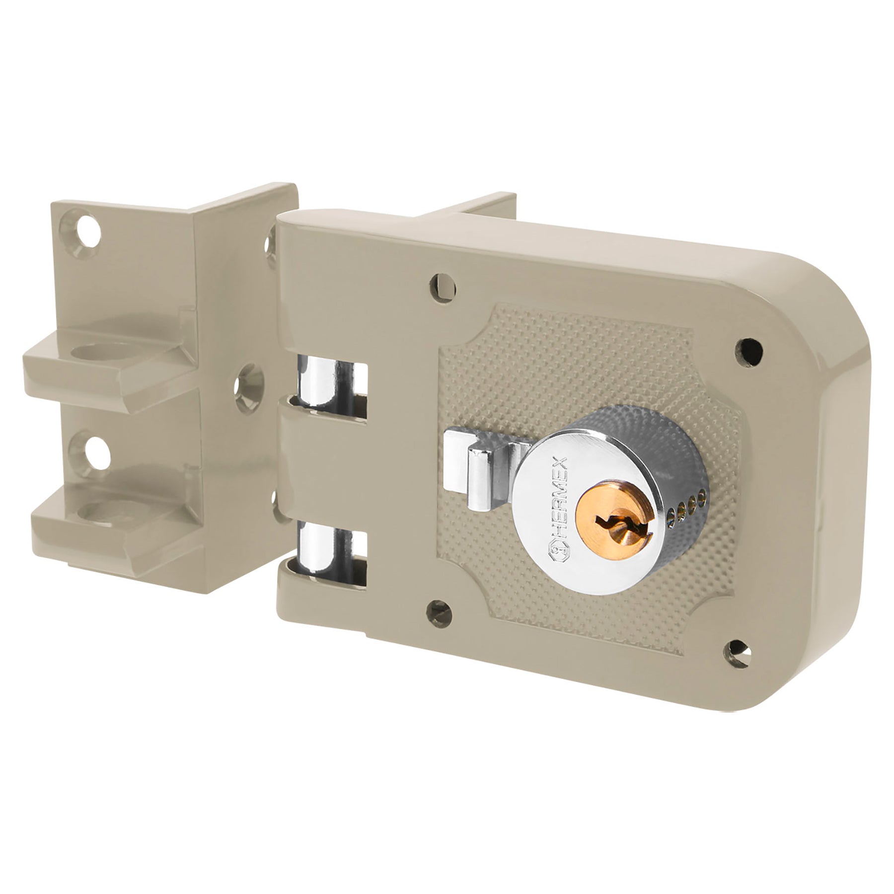 Hermex CS-95I, Cerradura sobreponer, puerta corrediza, instala-fácil, izq.