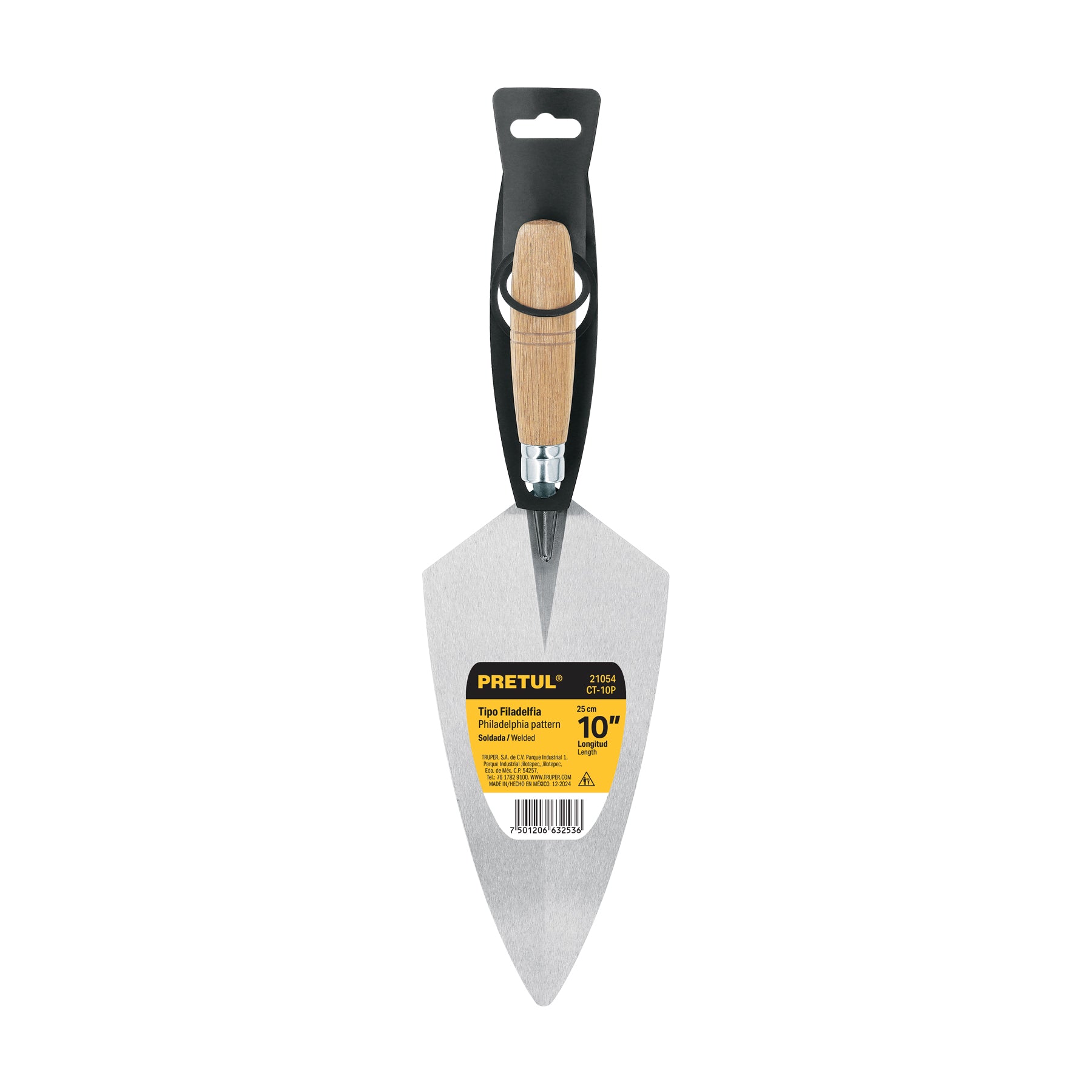 Pretul CT-10P, Cuchara para albañil, tipo Filadelfia, 10″ Pretul