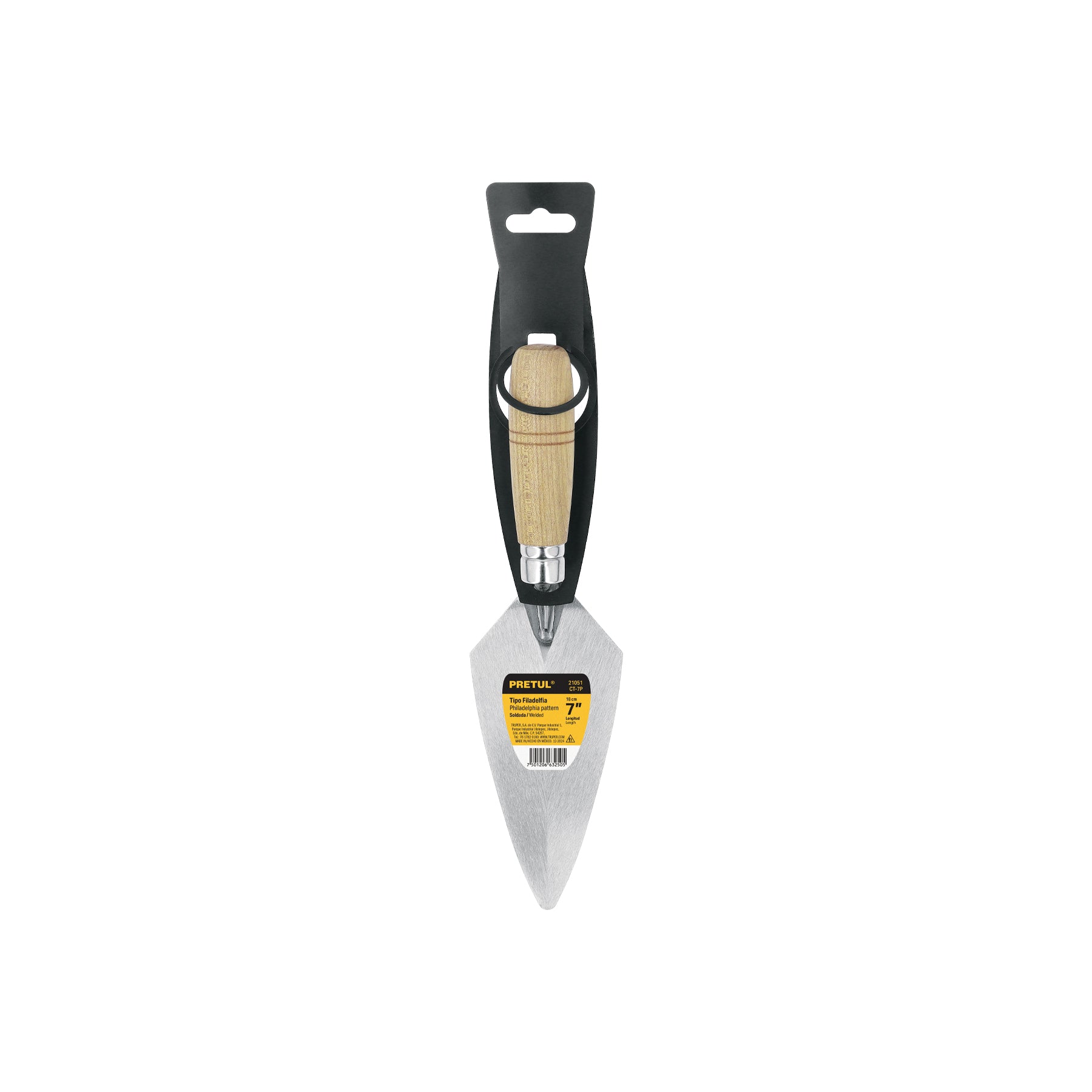 Pretul CT-7P, Cuchara para albañil, tipo Filadelfia, 7″ Pretul