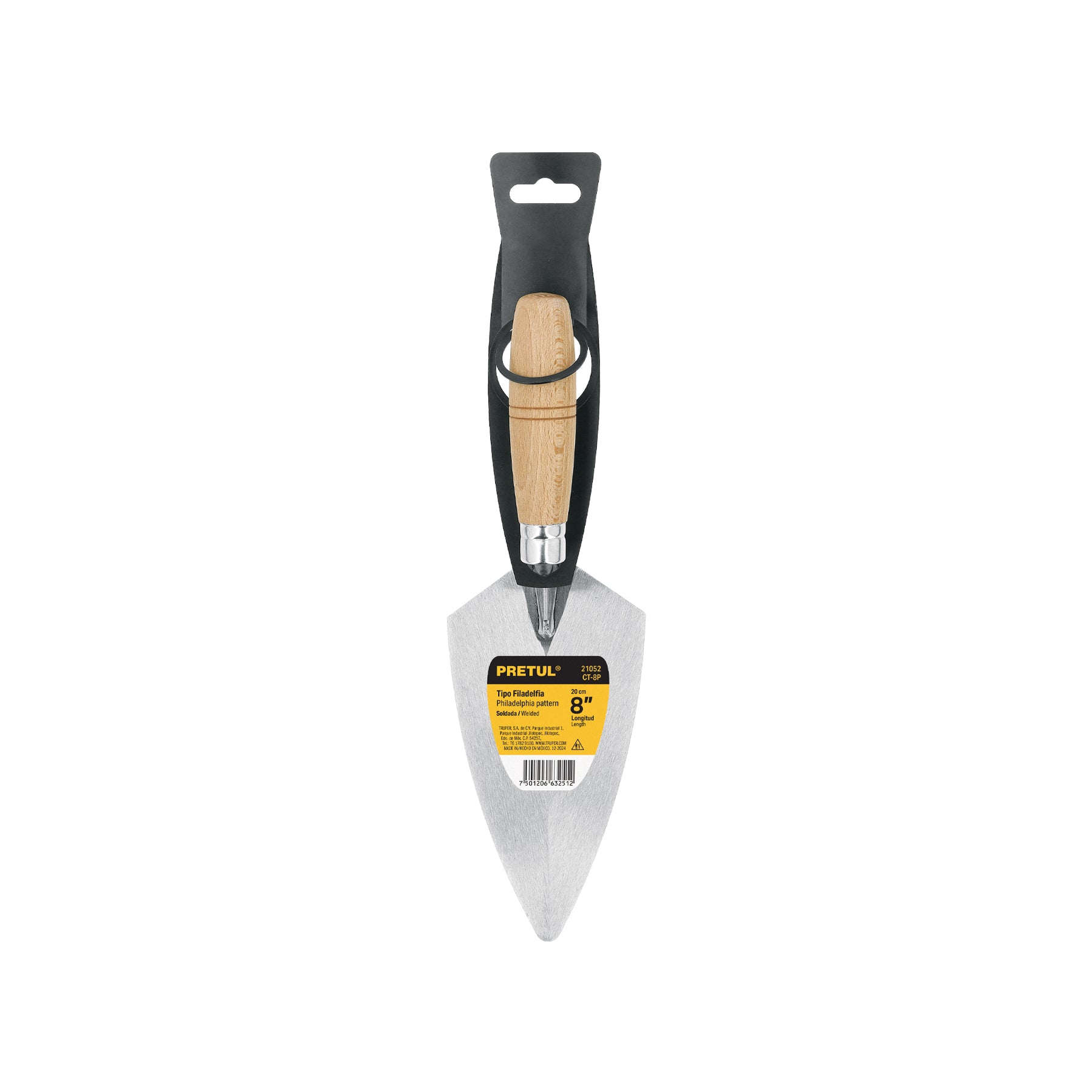 Pretul CT-8P, Cuchara para albañil, tipo Filadelfia, 8″ Pretul