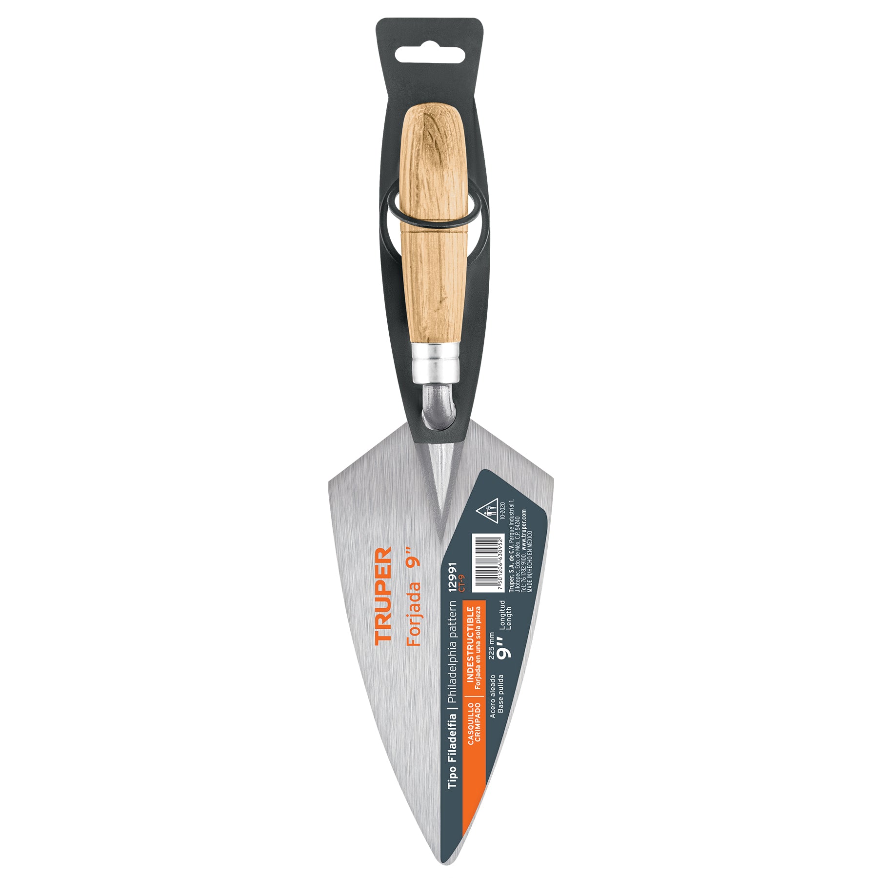 Truper CT-9, Cuchara para albañil, tipo Filadelfia, 9″