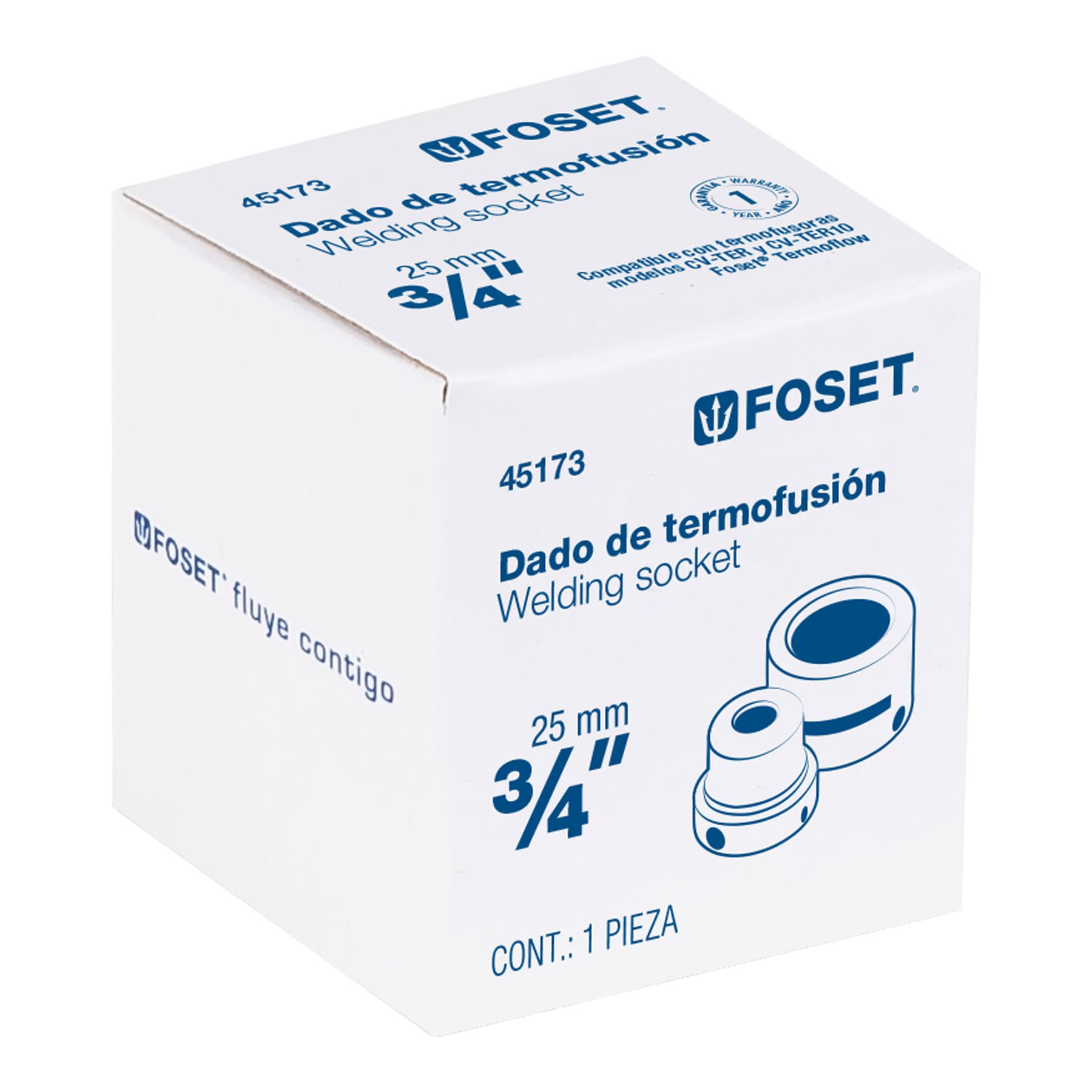 Foset Termoflow CV-D2, Dado para termofusora, 25mm