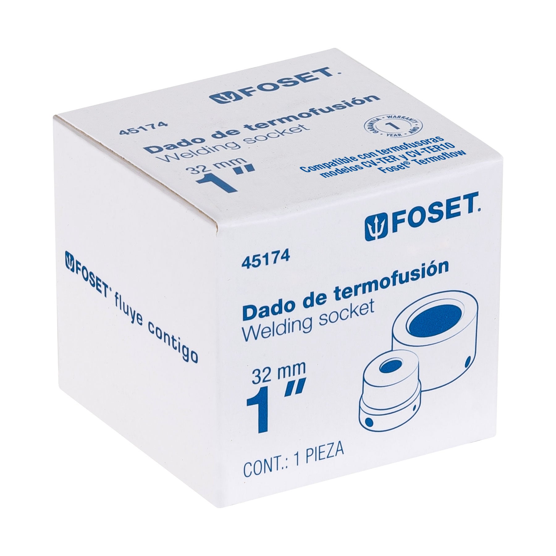Foset Termoflow CV-D3, Dado para termofusora de 32 mm