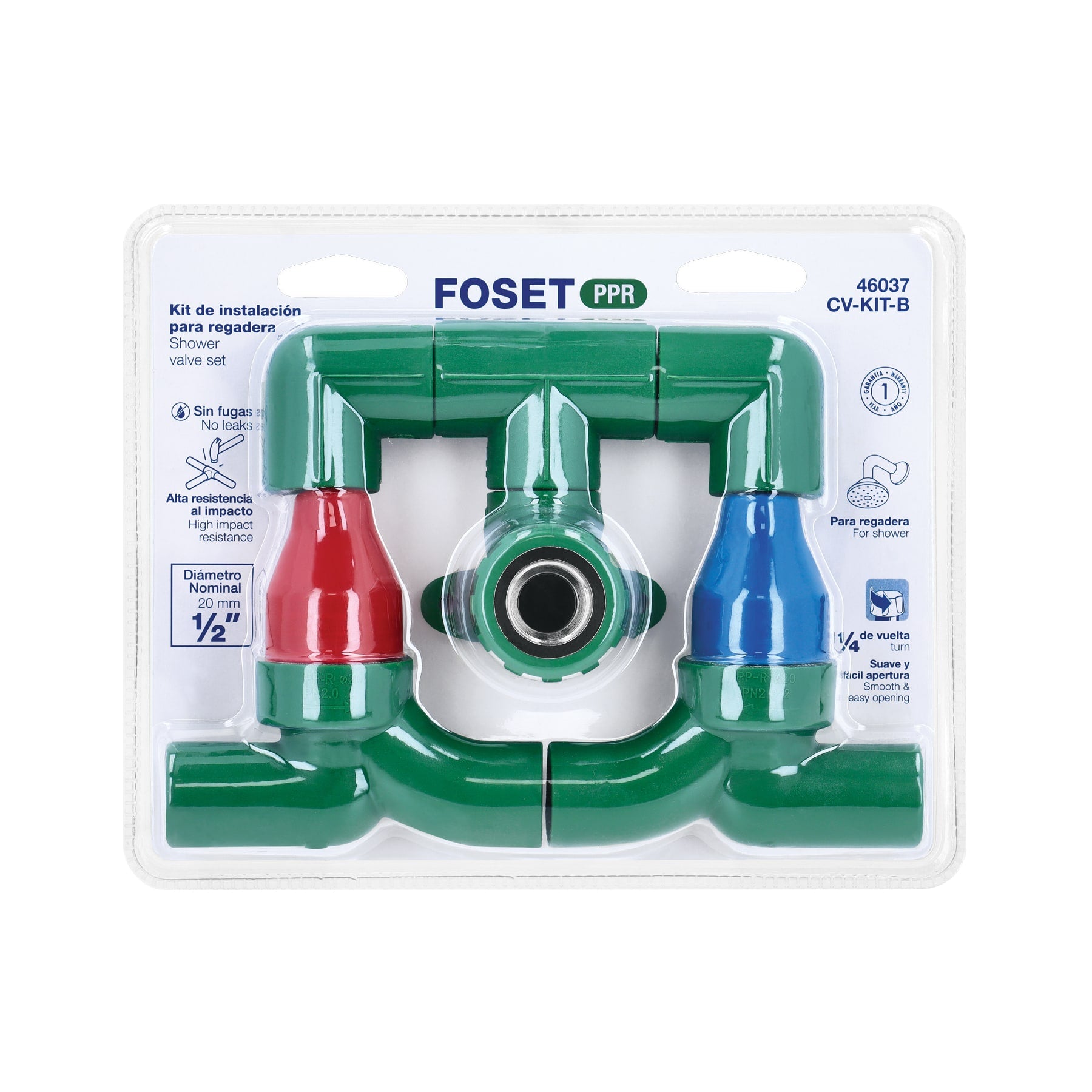 Foset CV-KIT-B, KIT PPR para instalación regadera sin manerales