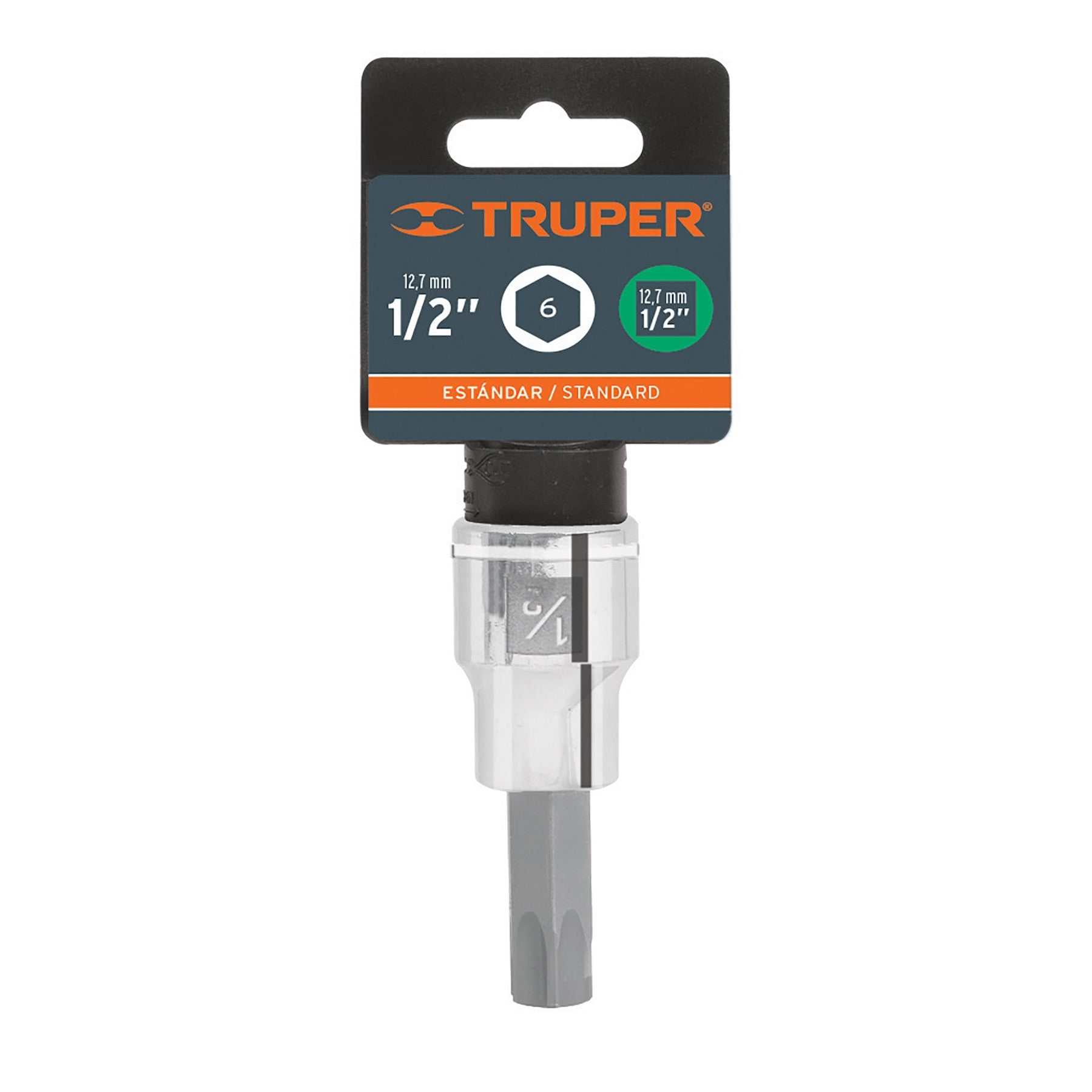 Truper D-1241-1/2, Dados de punta hexagonal, cuadro 1/2″ de 1/2″