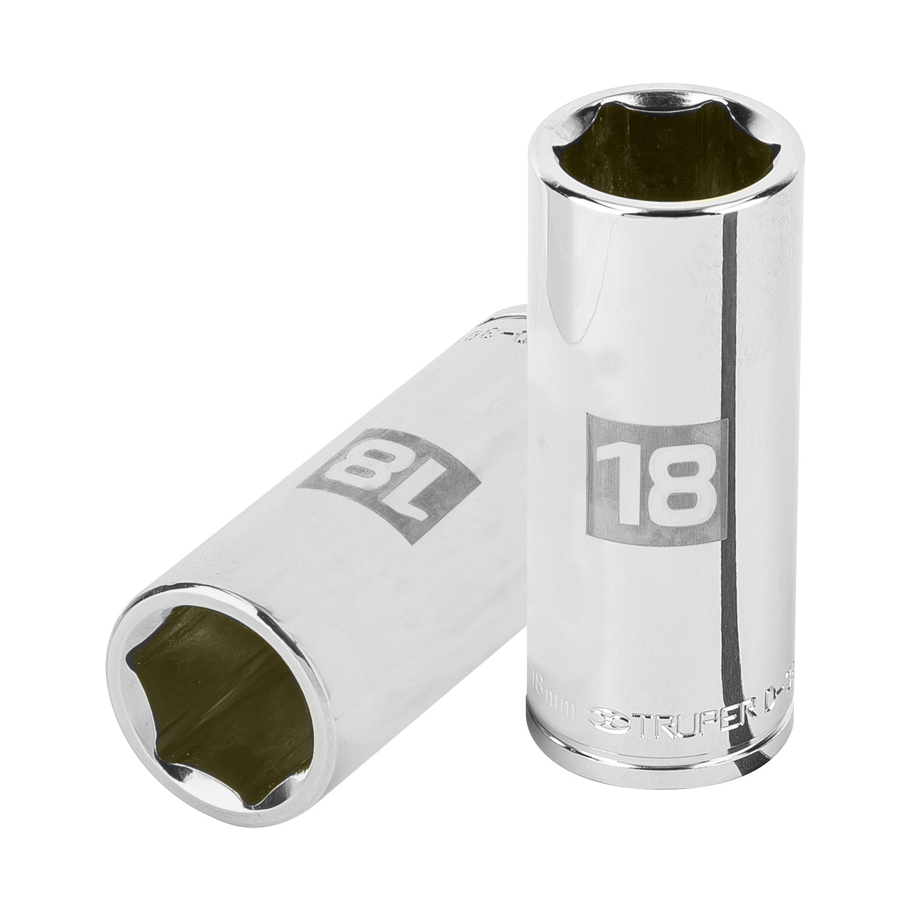 Truper D-3818-HM-L, Dado largo de 6 puntas mm, 18 mm, cuadro 3/8″