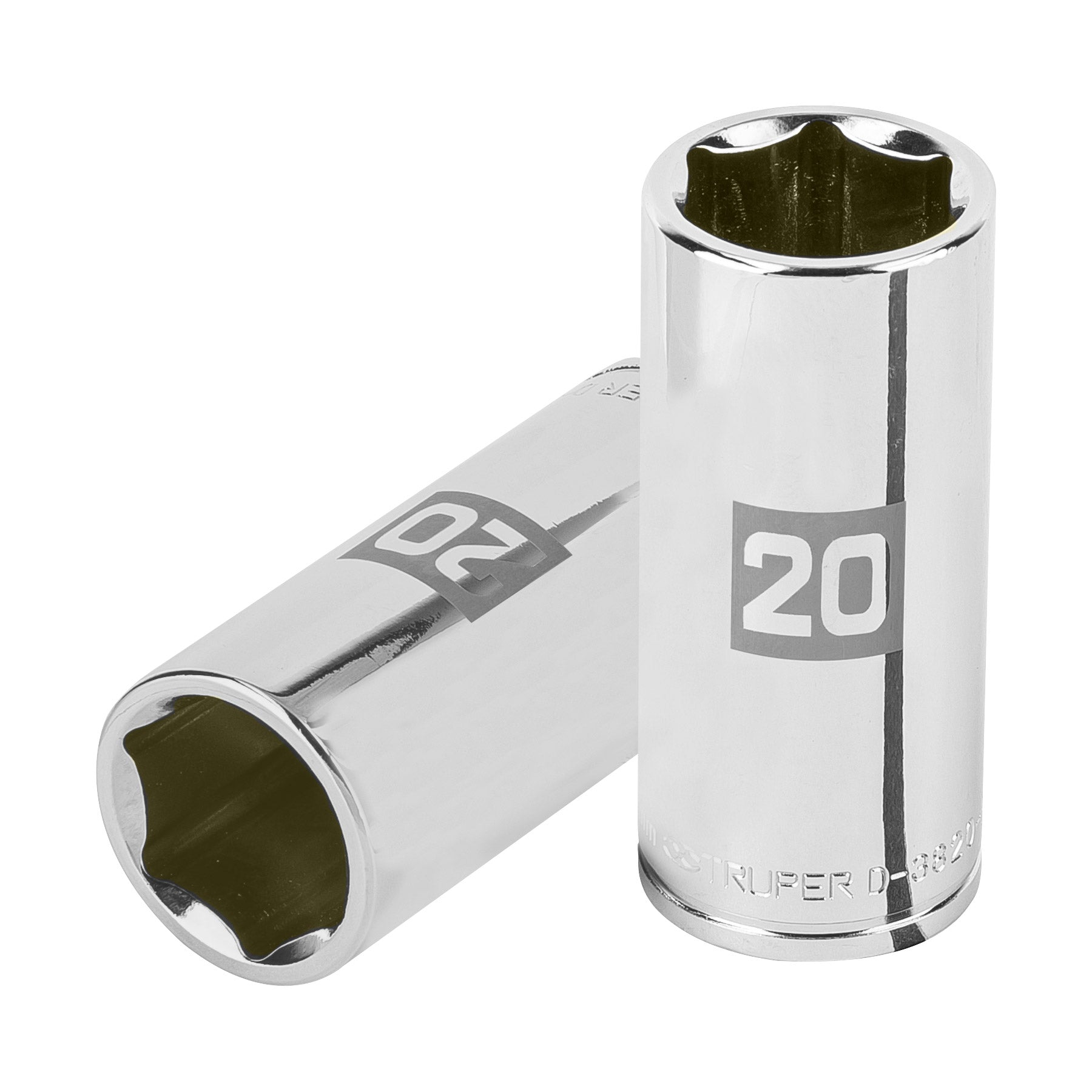 Truper D-3820-HM-L, Dado largo de 20 mm, 6 puntas, cuadro 3/8″