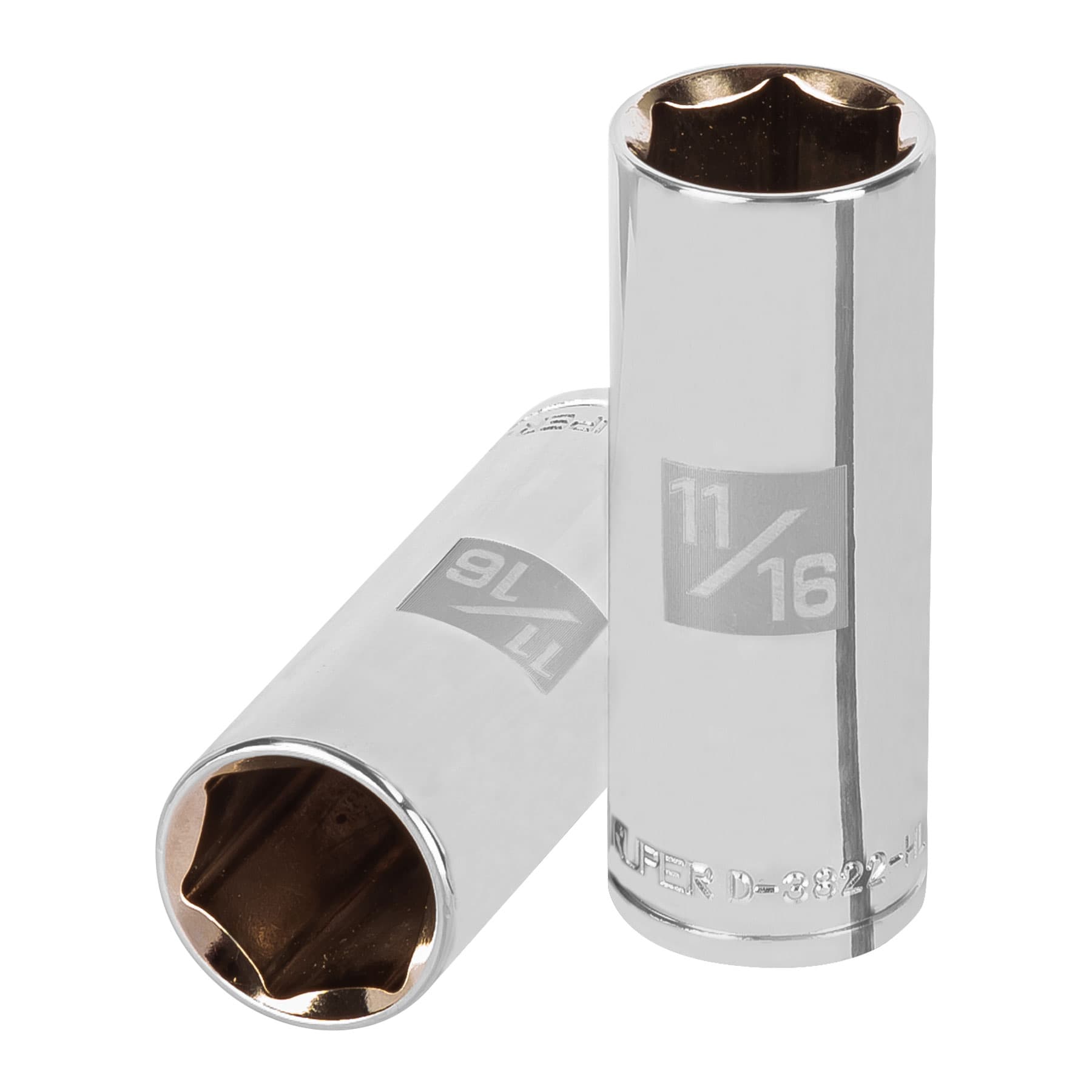 Truper D-3822-HL, Dado largo de 6 puntass std, 11/16″, cuadro 3/8″