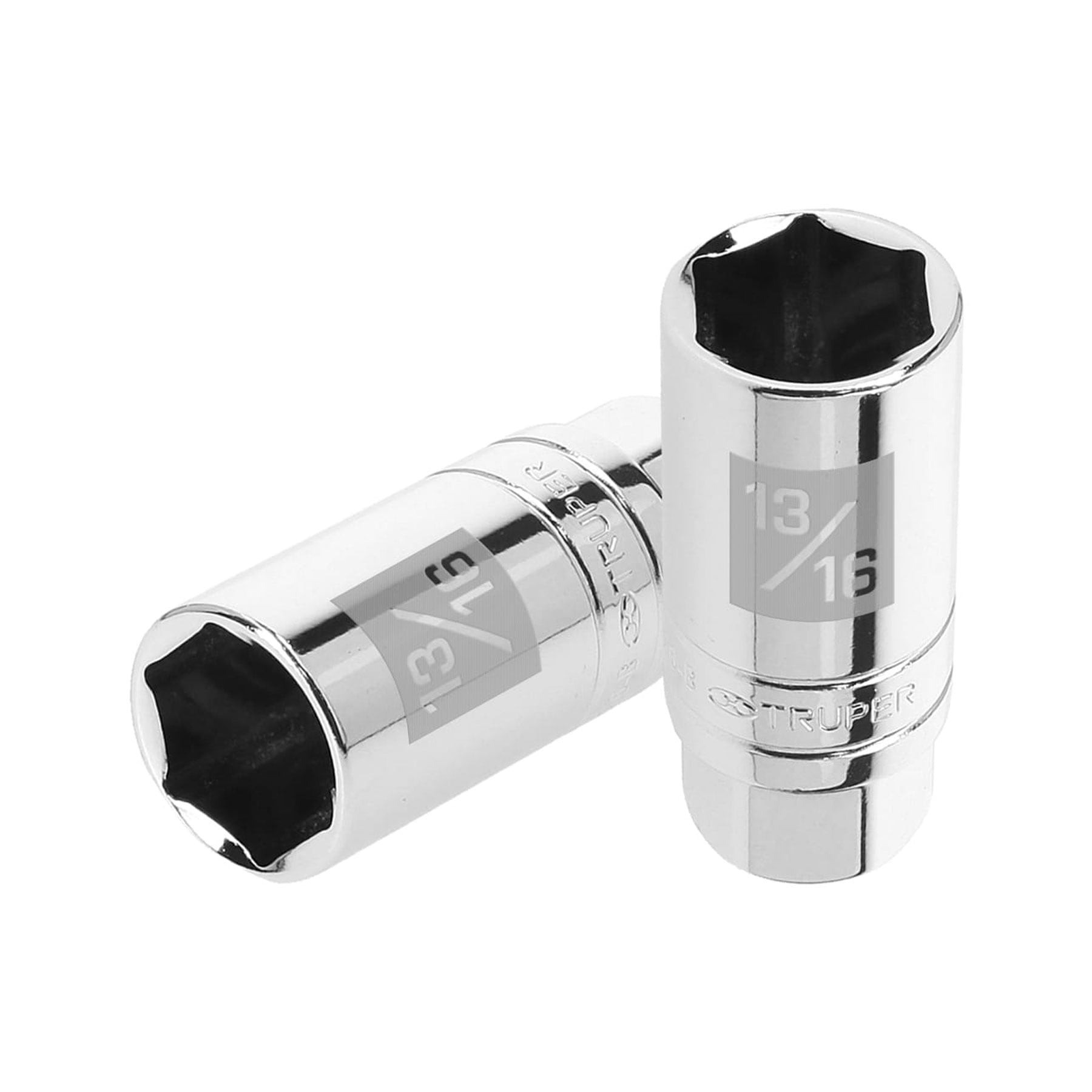 Truper D-3826-B, Dado de 6 puntas de 13/16″ para bujías, cuadro 3/8″