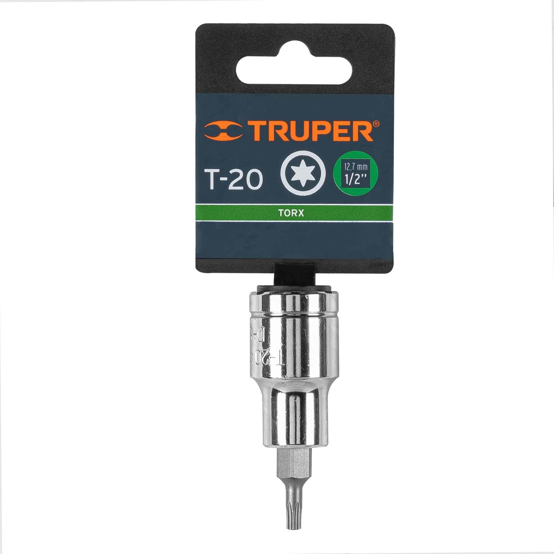 Truper D-543920-W, Dado de punta torx, T-20, cuadro 1/2″