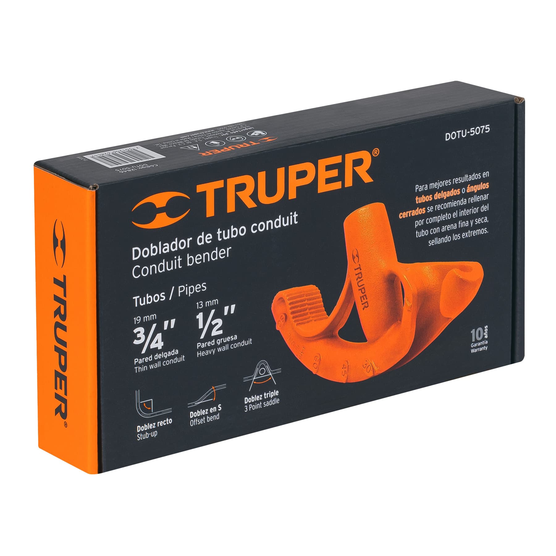Truper DOTU-5075, Doblador de tubo conduit, hasta 3/4″