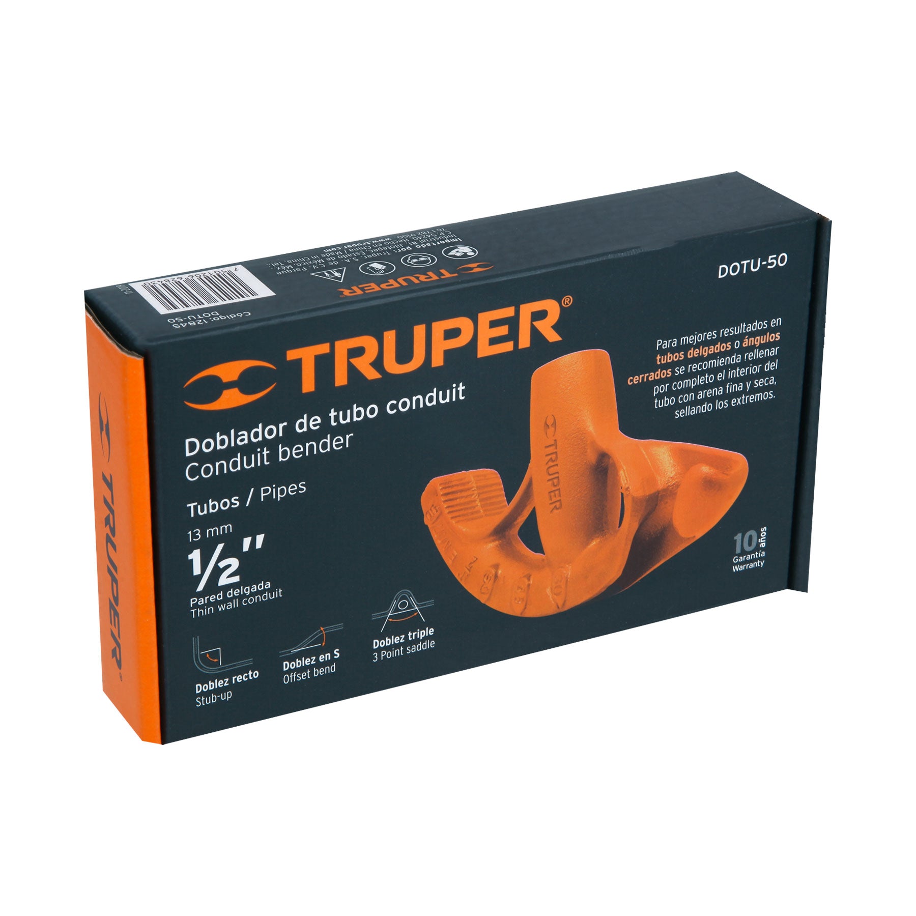 Truper DOTU-50, Doblador de tubo conduit, hasta 1/2″