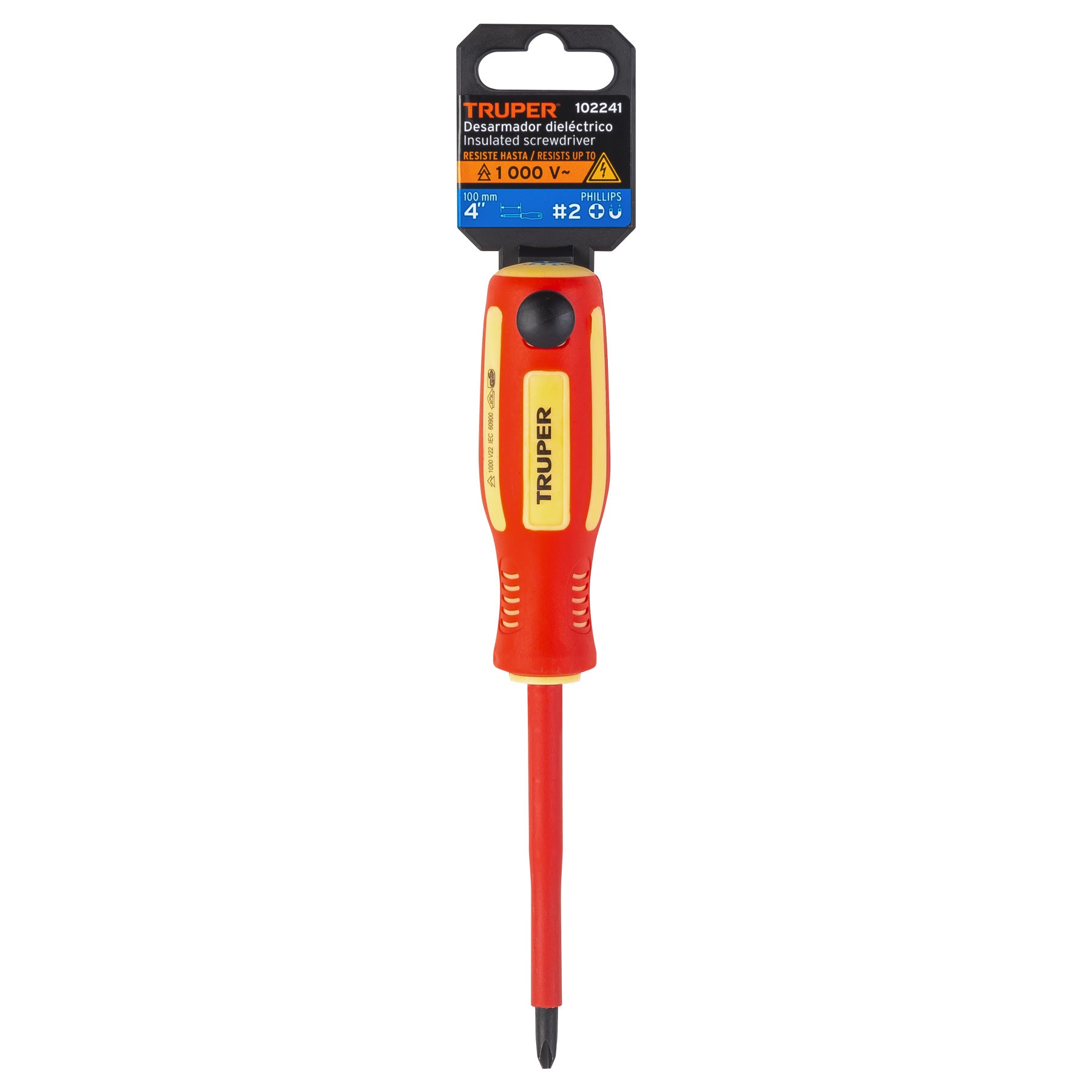 Truper DP-1/4X4D, Desarmador dieléctrico de cruz 1/4″ x 4″