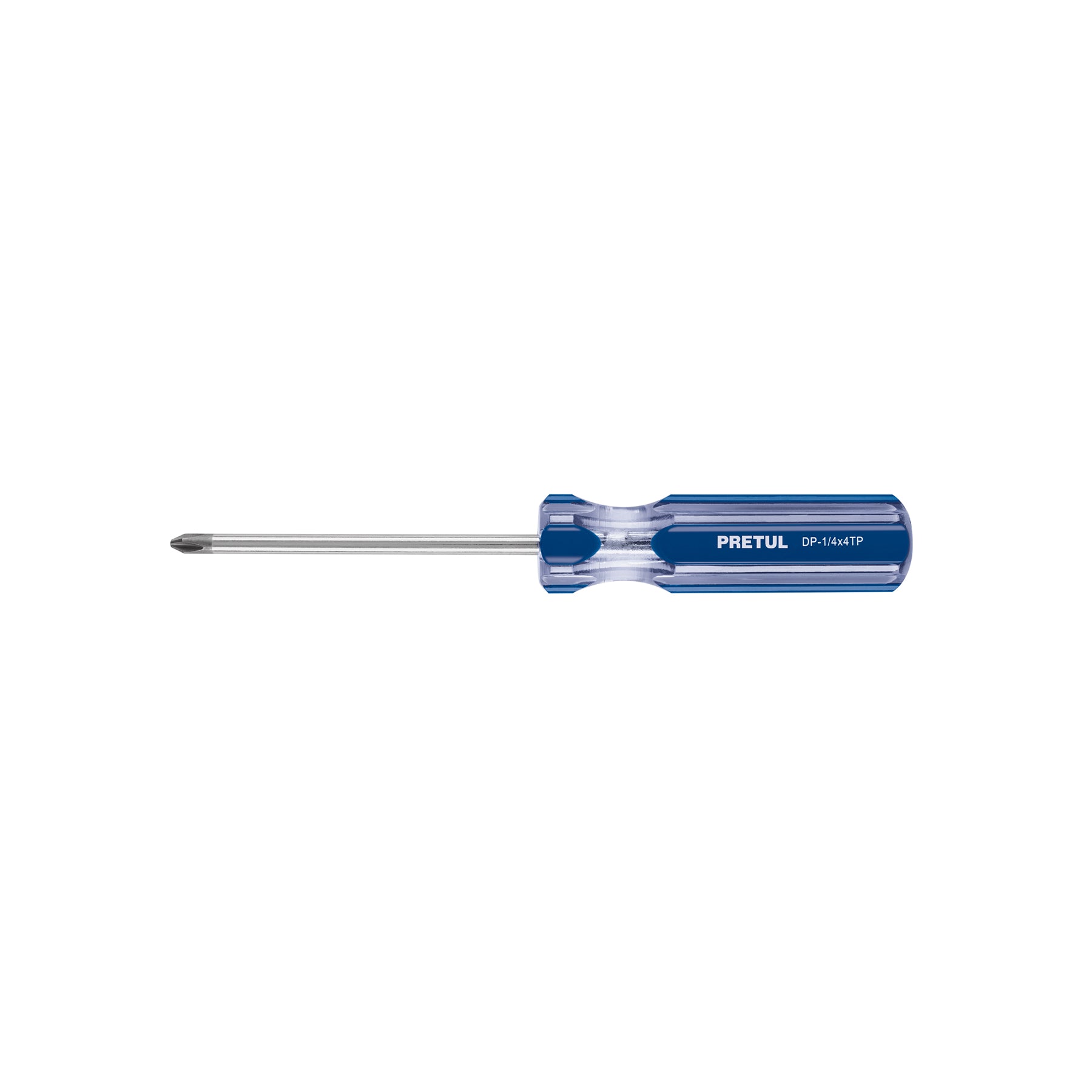 Pretul DP-1/4X4TP, Desarmador (punta fija) de cruz, mango de PVC, 1/4″ x 4″