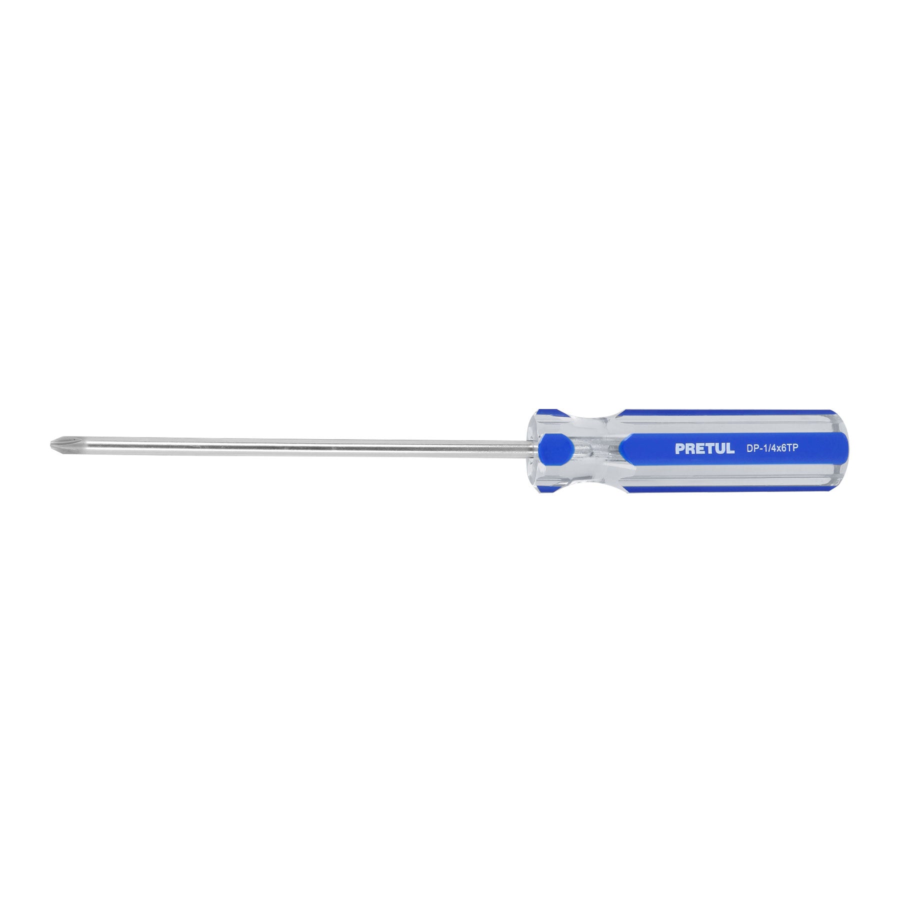 Pretul DP-1/4X6TP, Desarmador (punta fija) de cruz, mango de PVC, 1/4″ x 6″