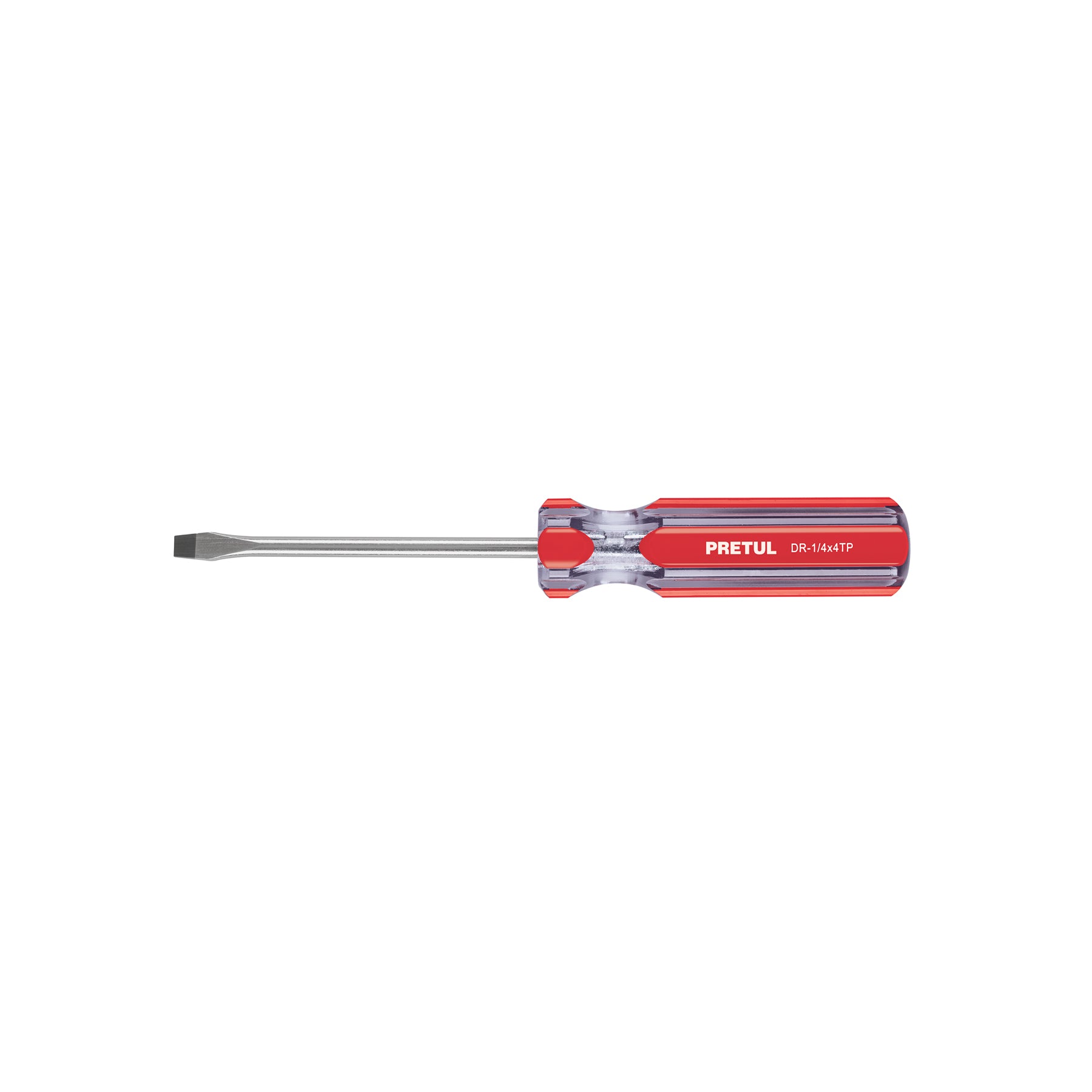 Pretul DR-1/4X4TP, Desarmador plano, 1/4 x 4″, mango PVC, Pretul