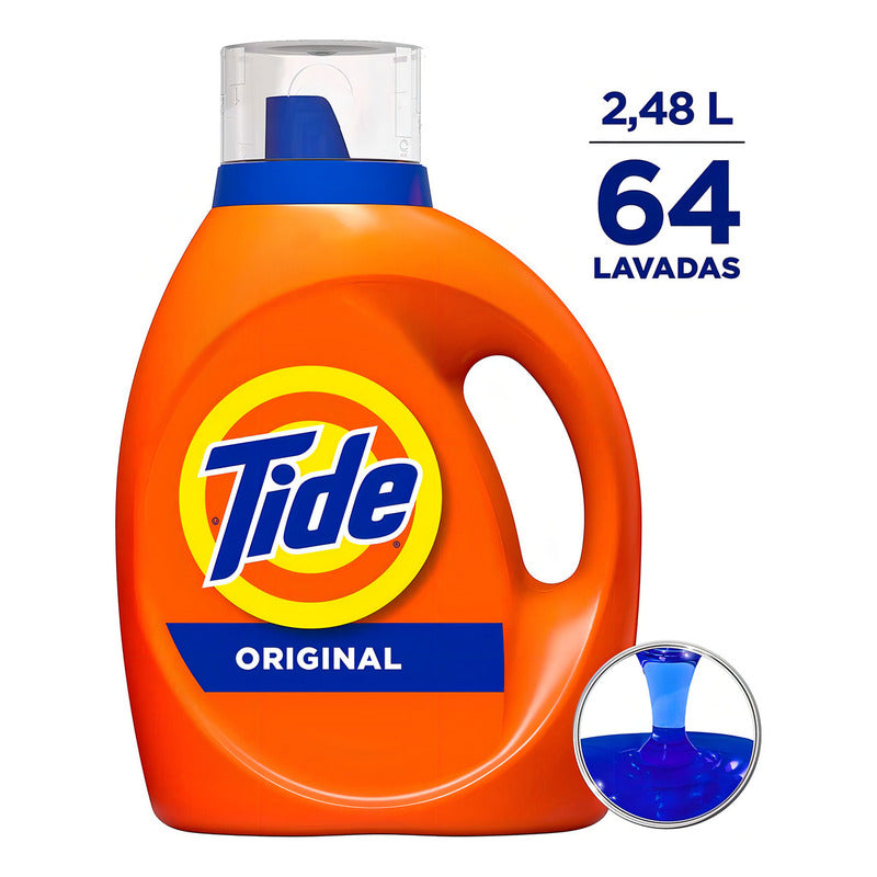 Detergente Líquido Tide, Para Ropa Blanca Y De Color, Aroma