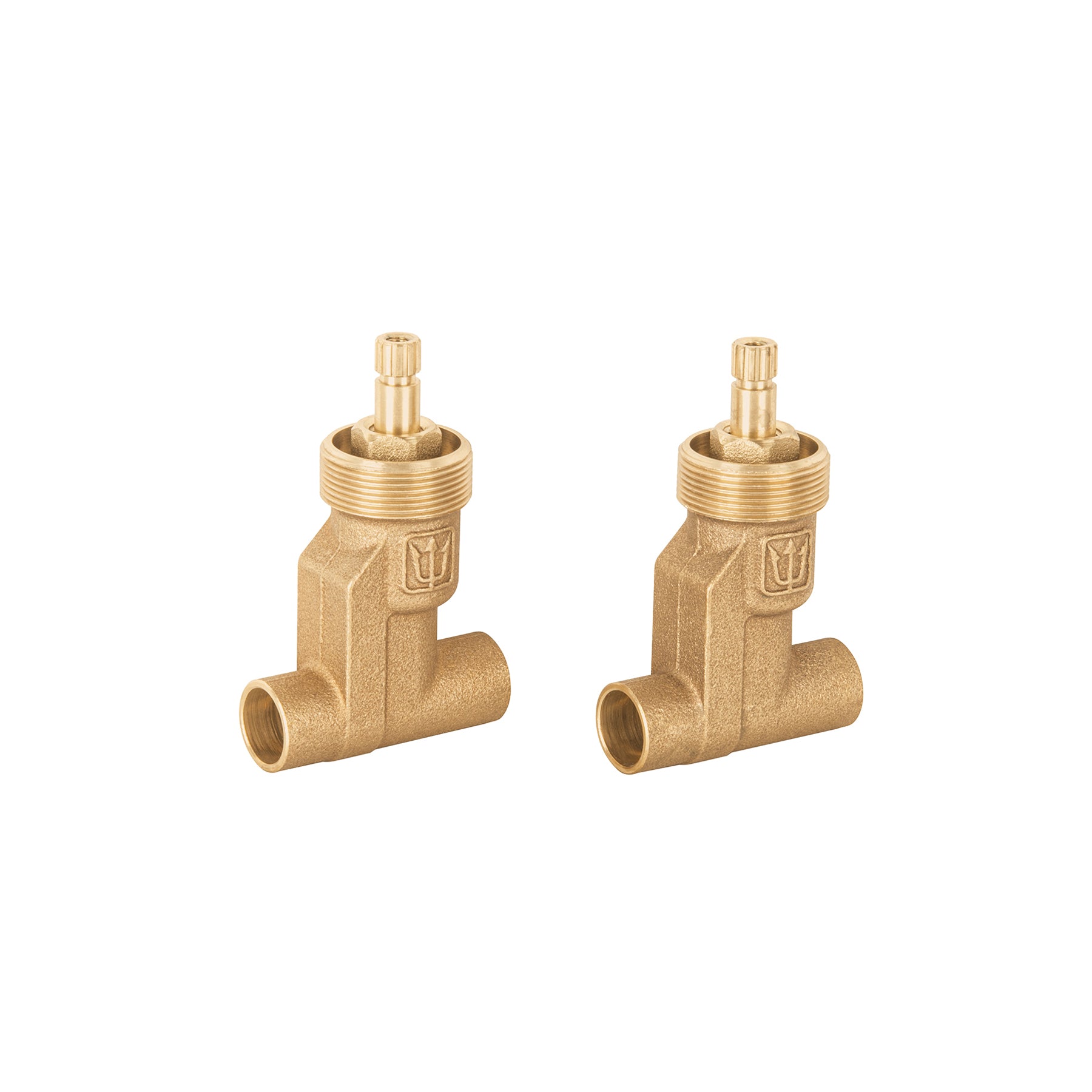 Juego de 2 Llaves de Empotrar Soldables Basic Foset 49803 Dorado