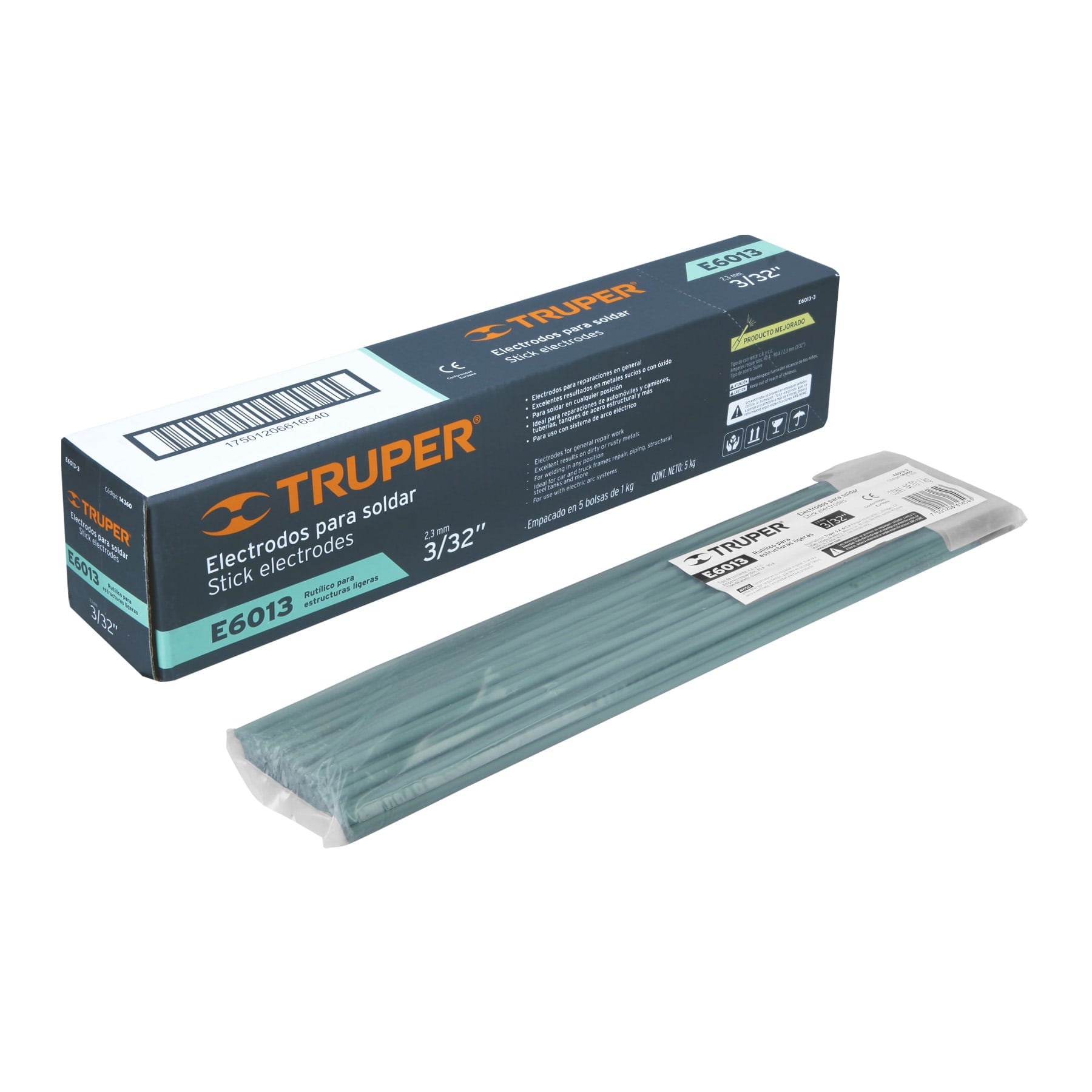 Truper E6013-3, Electrodo 6013 de 3/32″, Bolsa con 1 kg