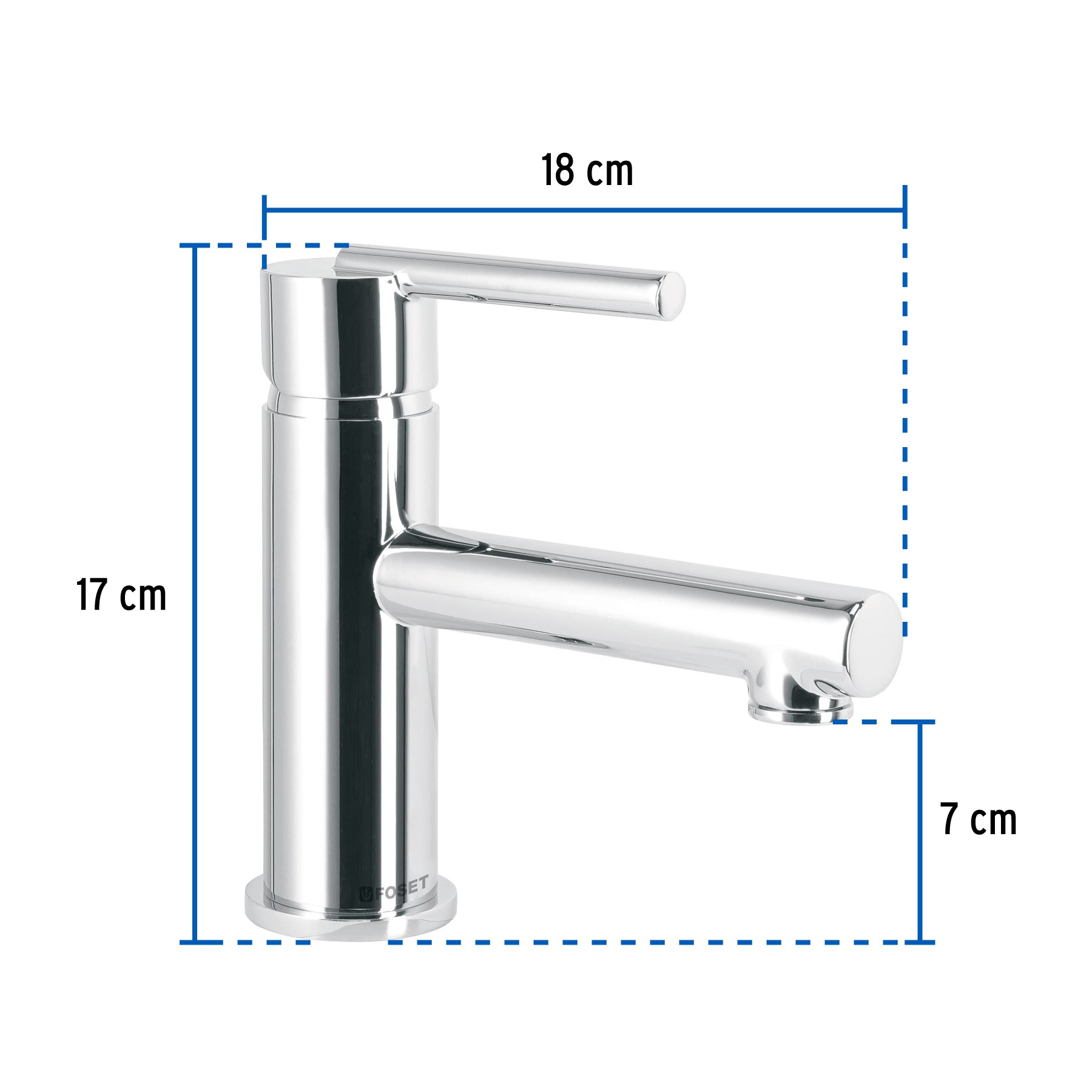 Foset Element ELM-45, Monomando corto para lavabo, cromo