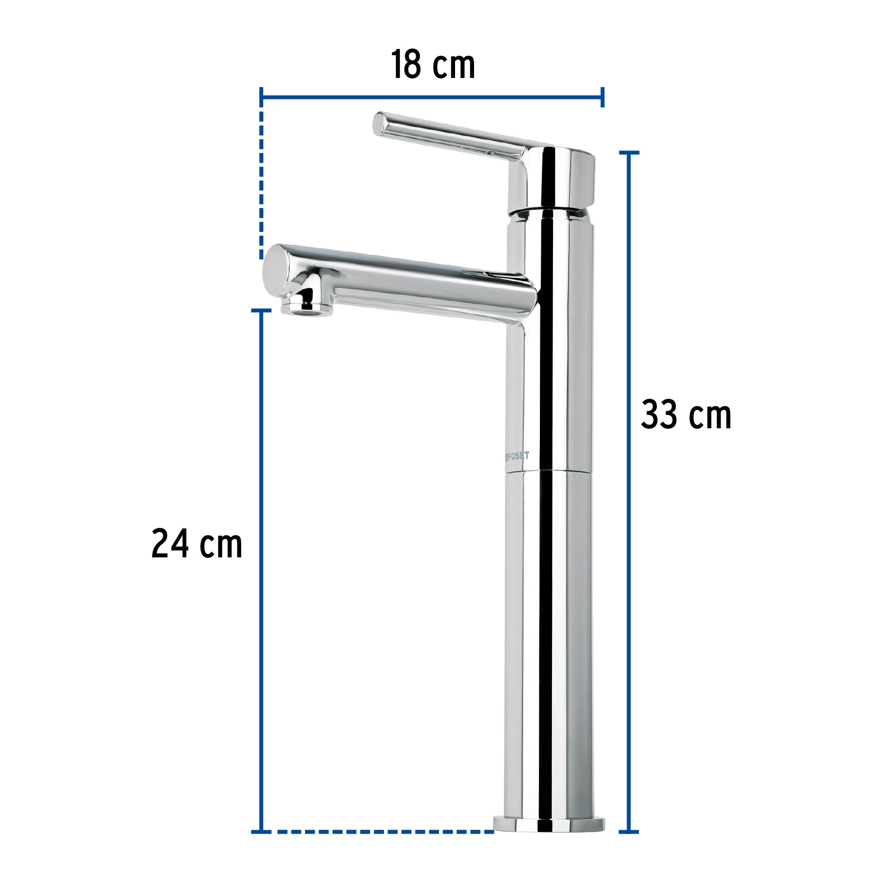 Foset Element ELM-46, Monomando alto para lavabo, cromo