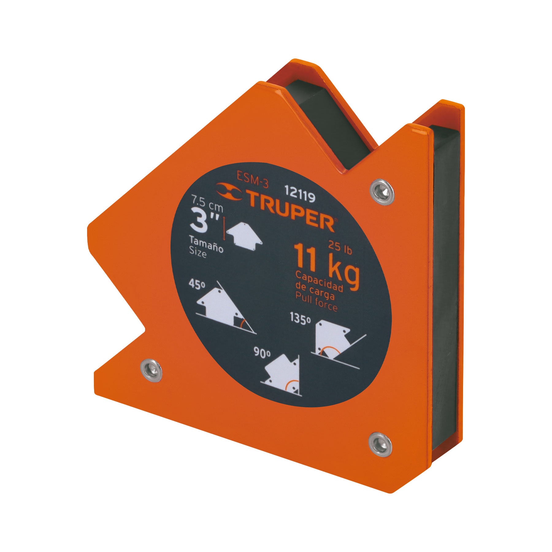 Truper ESM-3, Escuadra magnética 3″ para soldar capacidad 11 kg