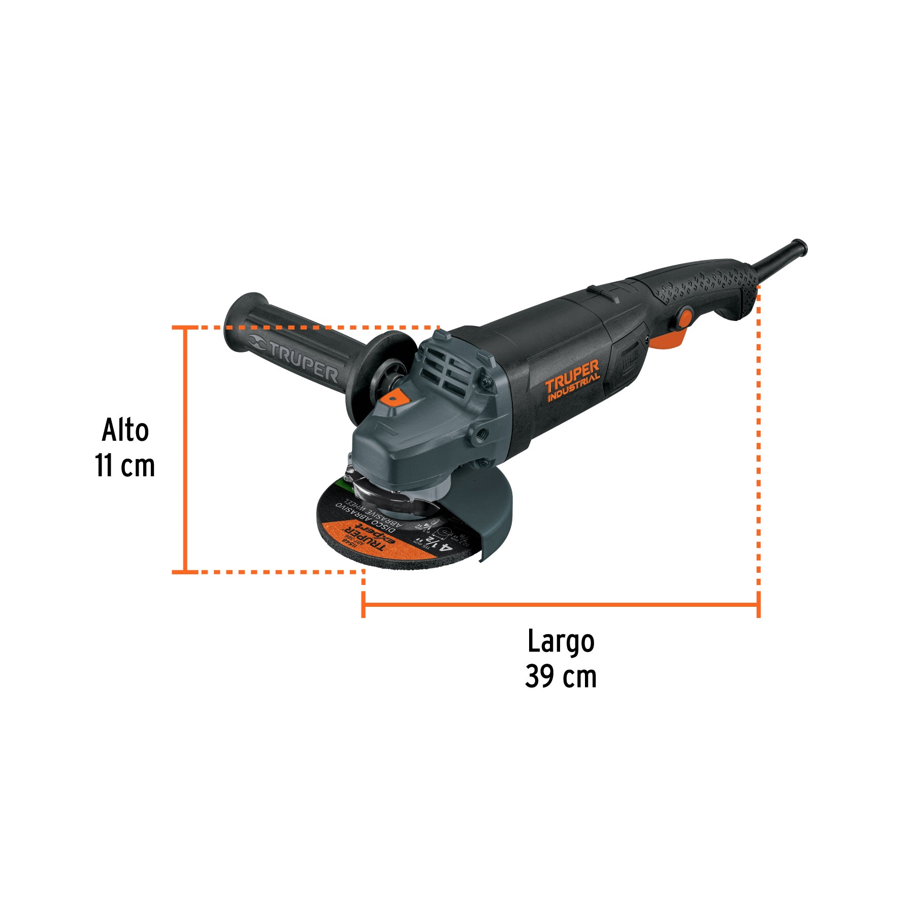 Truper ESMA-4512N, Esmeriladora angular 4-1/2″ 1250 W industrial