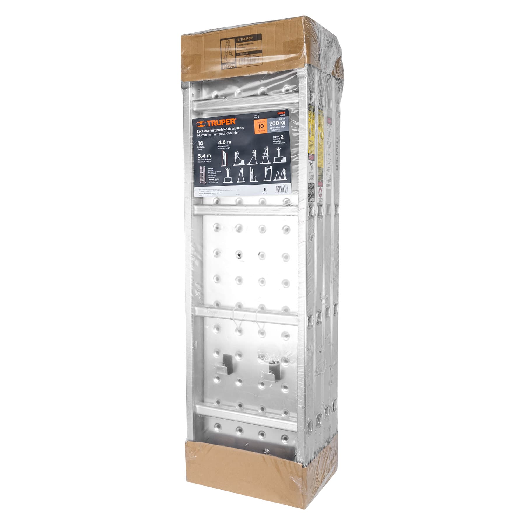 Truper ESMU-116 Escalera multiposición 16 peldaños, Tipo I