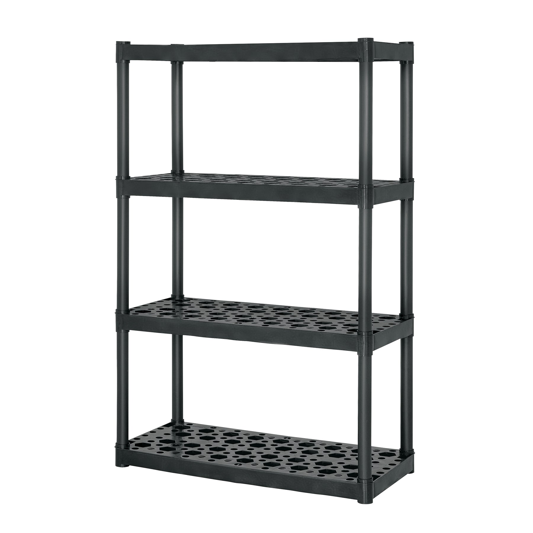 Estante plástico uso rudo 4 rep/cap. 70 Kg, 142x43x91,TRUPER EST-4, Fácil armado, no requiere herramientas