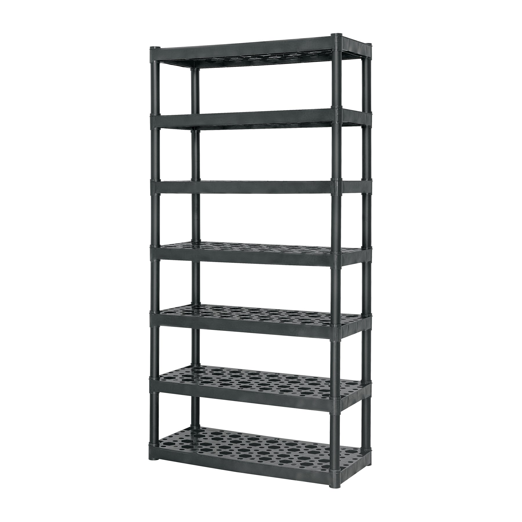 Estante plástico uso rudo 7 rep/cap. 70 Kg, 185x43x91,TRUPER EST-7, Fácil armado, no requiere herramientas