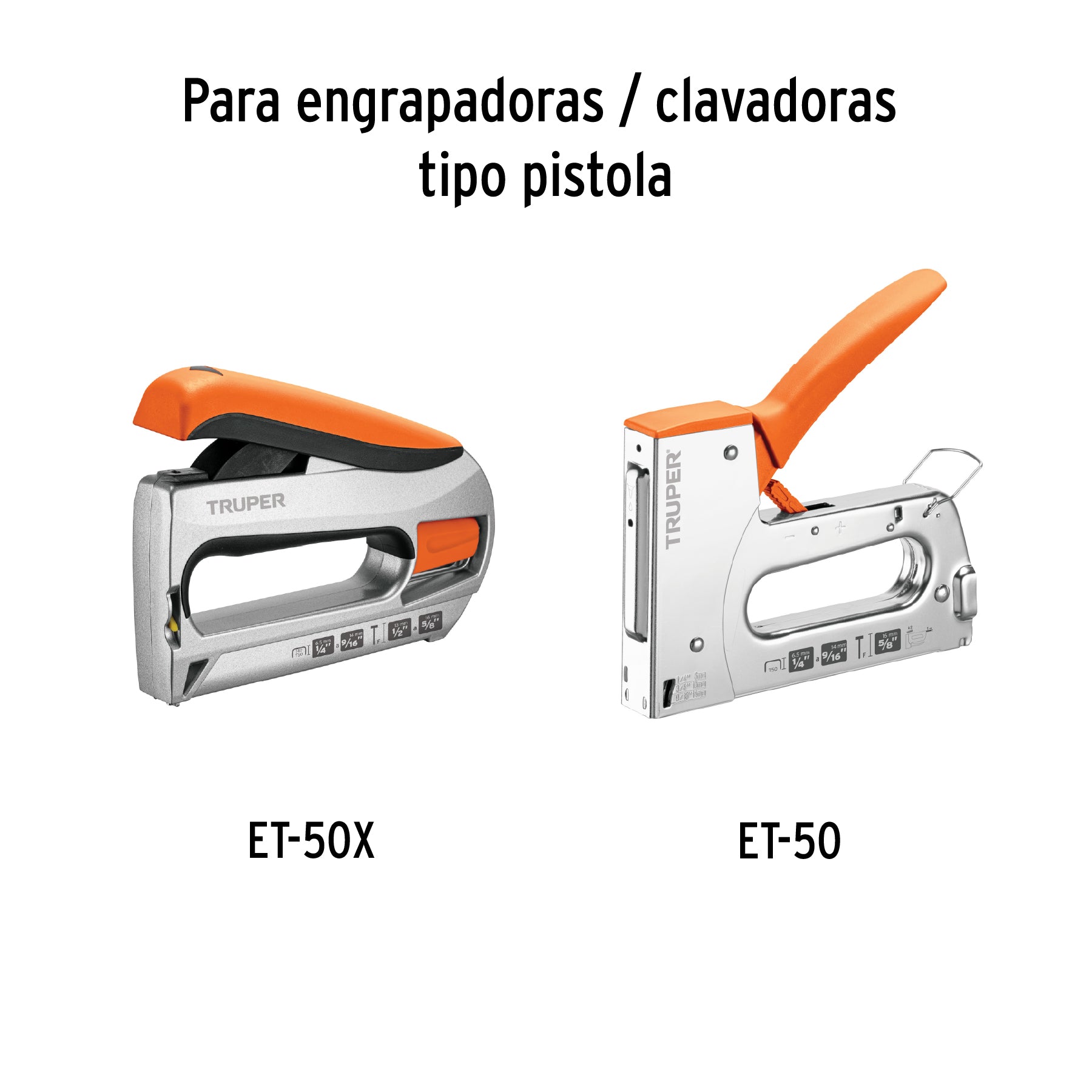 Truper ET-50-1/2, Grapas para ET-50, 1/2″, caja con 1000 piezas