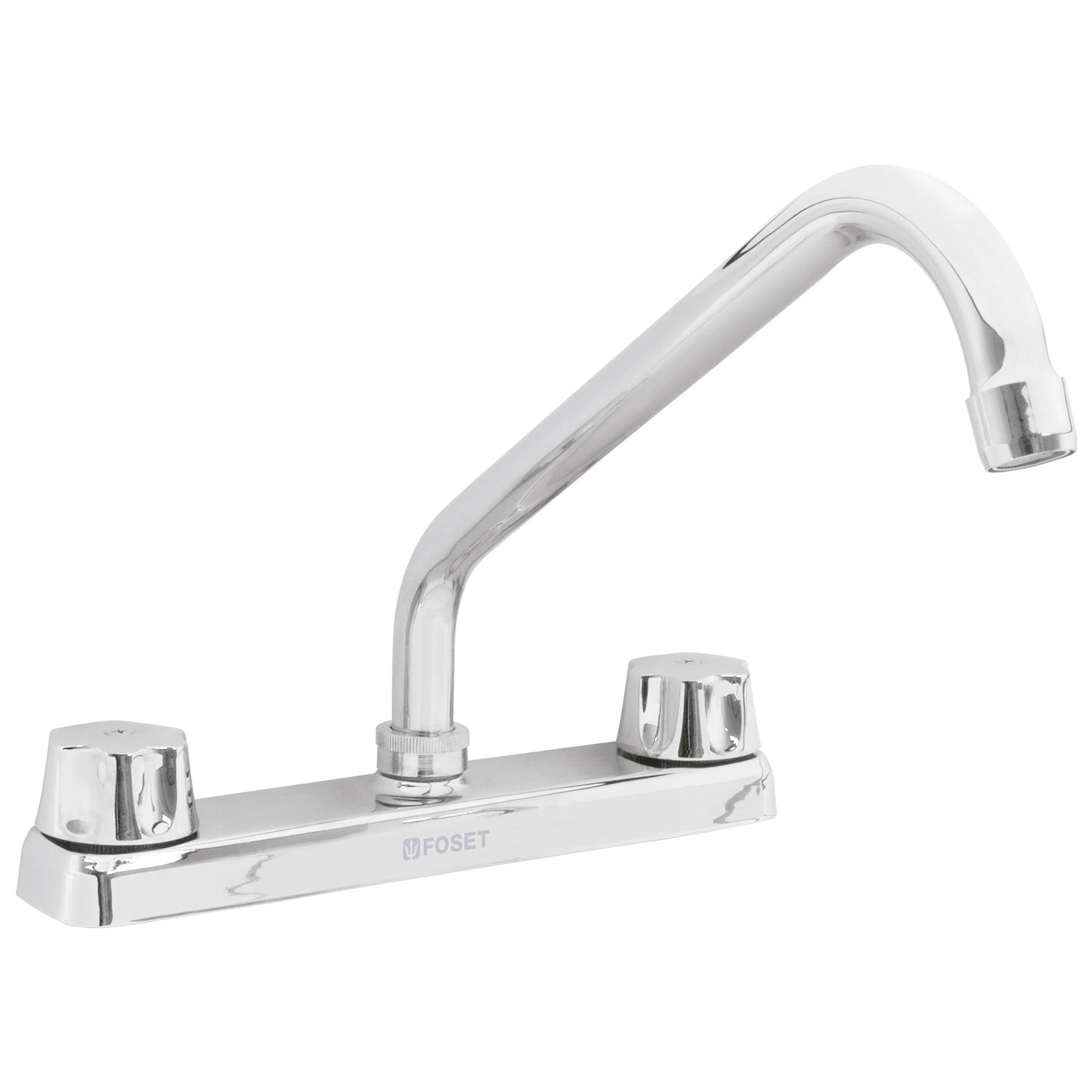 Foset Basic F-318-C, Mezcladora larga 8″ para fregadero manerales hexagonales