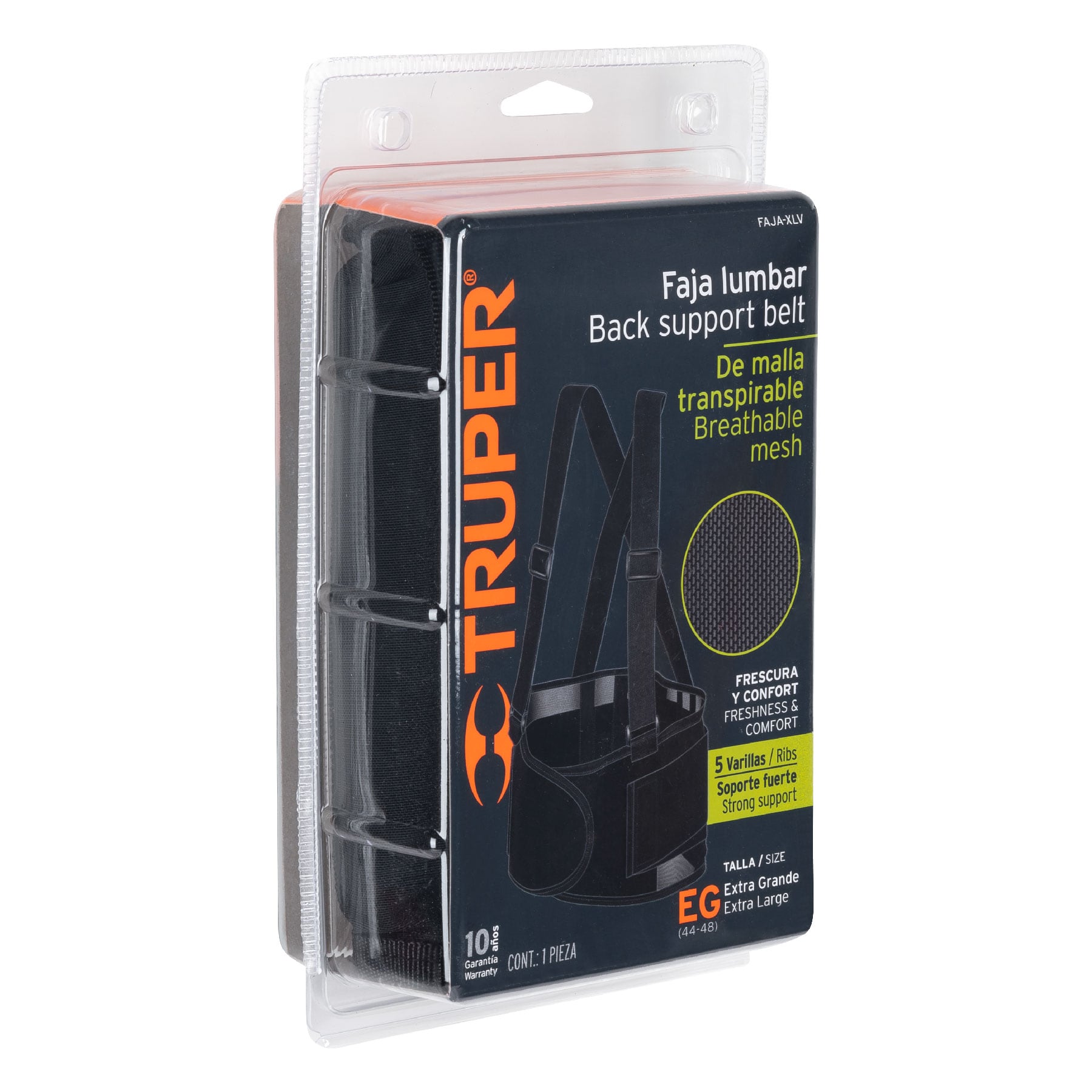 Truper FAJA-XLV, Faja con tirantes ajustables, ventilada, talla extra grande