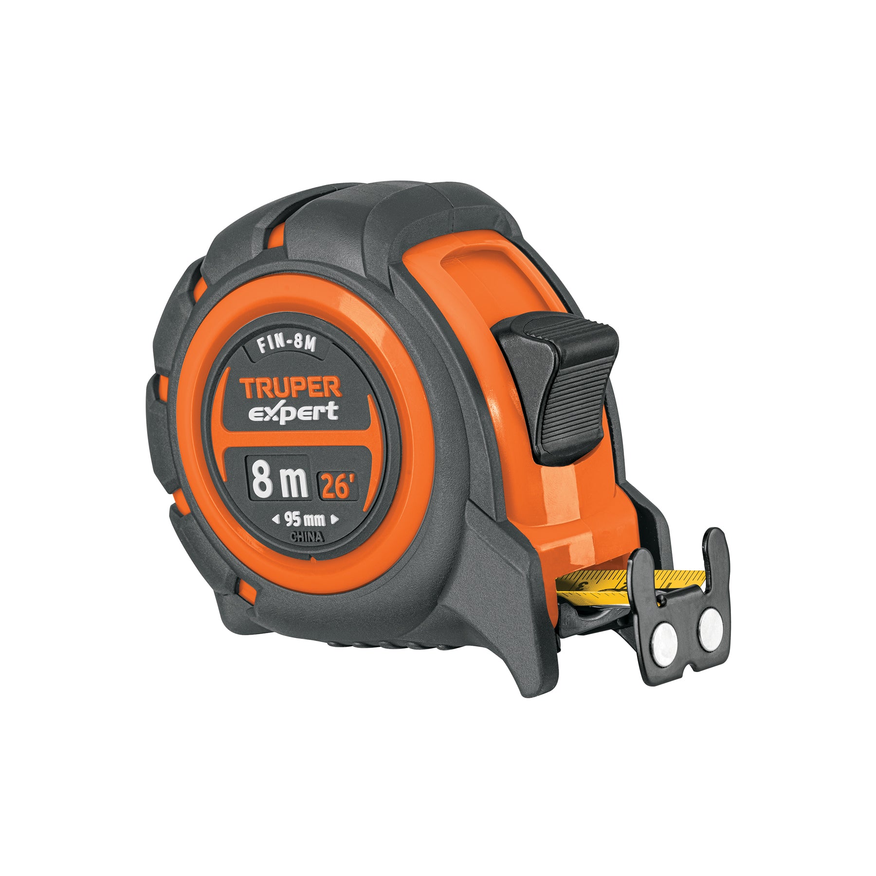 Truper Expert FIN-8M, Flexómetro industrial contra impactos 8 m cinta 25 mm