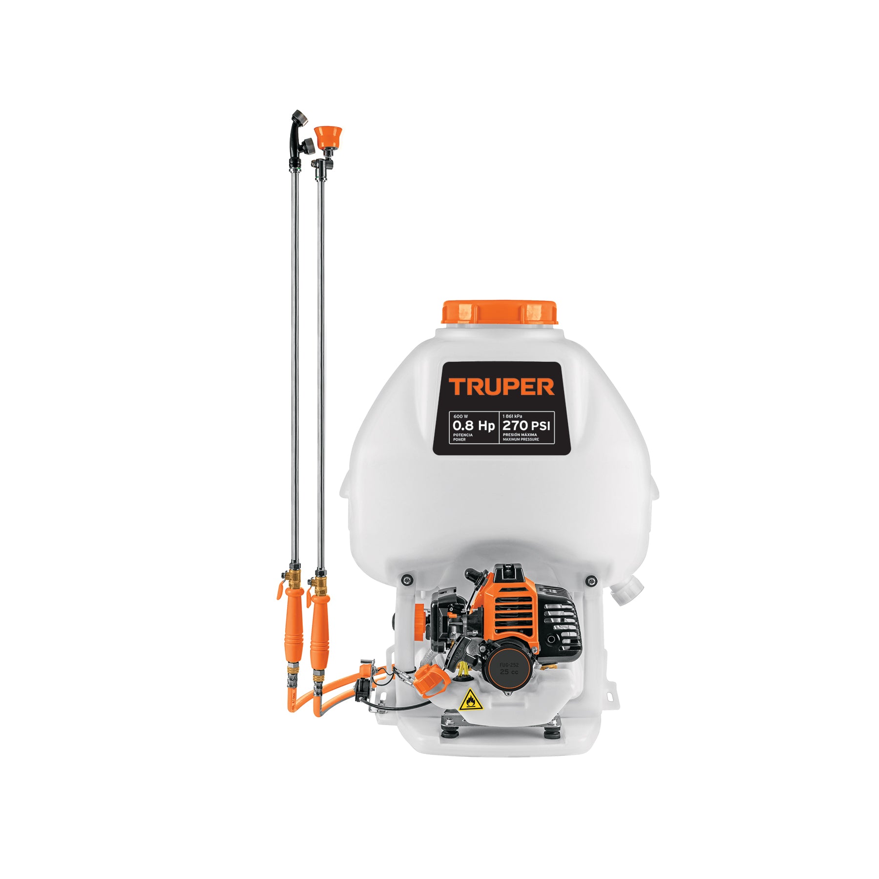 Fumigador de 25 L con motor a gasolina de 2 tiempos, TRUPER FUG-252
