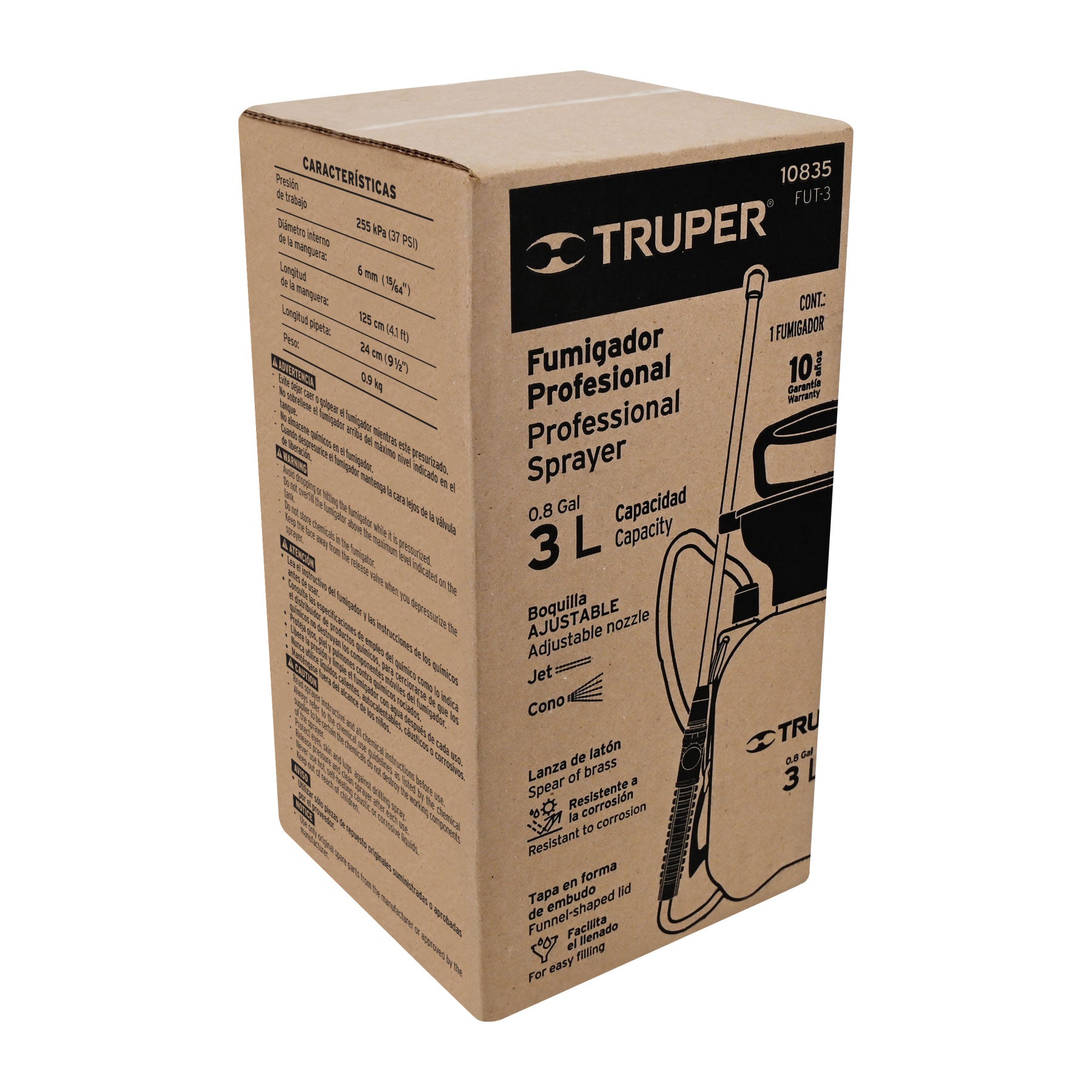 Fumigador jardinero 3 L (0.8 gal), TRUPER FUT-3
