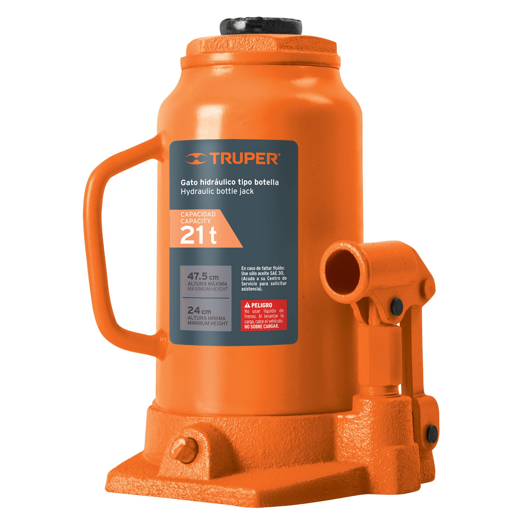 Gato hidráulico de botella de 21 Ton, TRUPER GAT-20