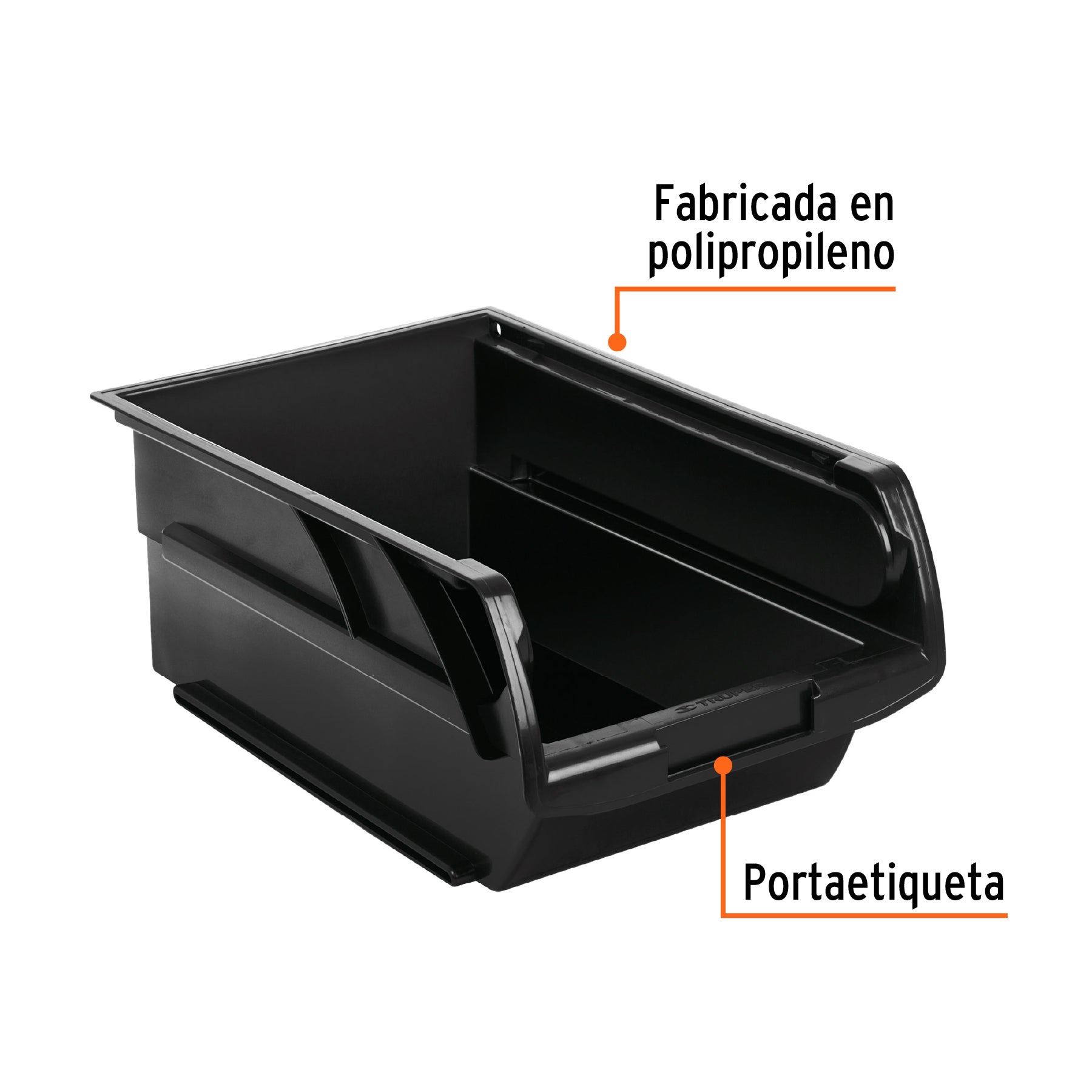 Truper GAV-2.5, Gaveta apilable de plástico 21 x 14 x 10 cm