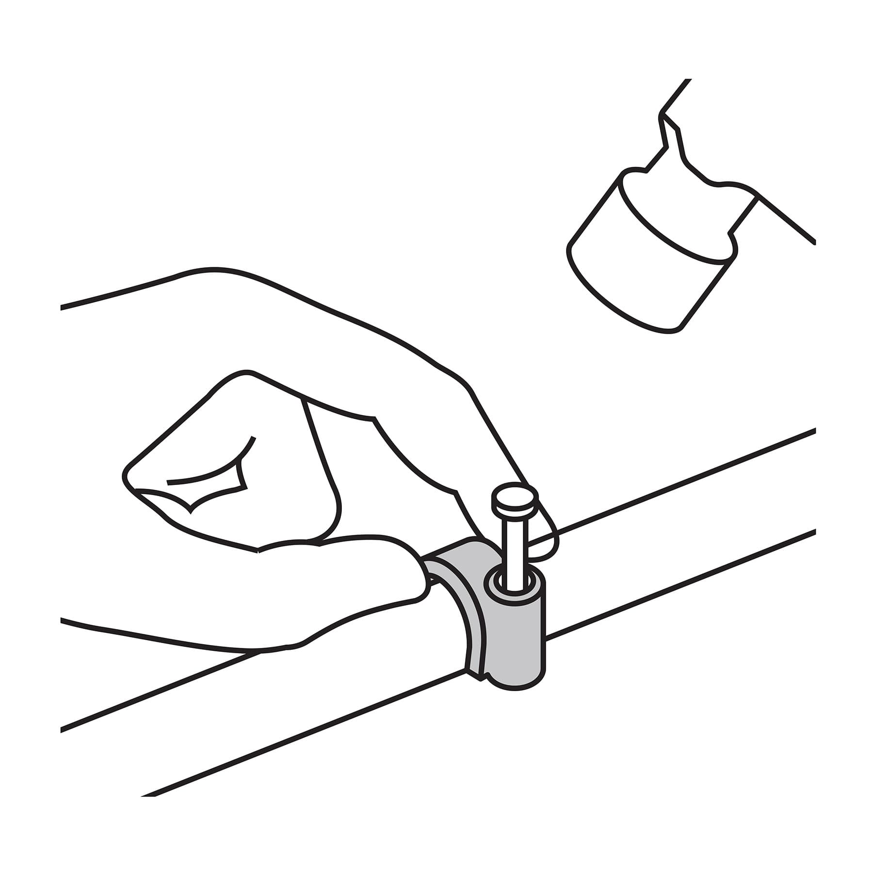 Volteck GCU-16N, Bolsa con 20 grapas negras de 16 mm para cable redondo