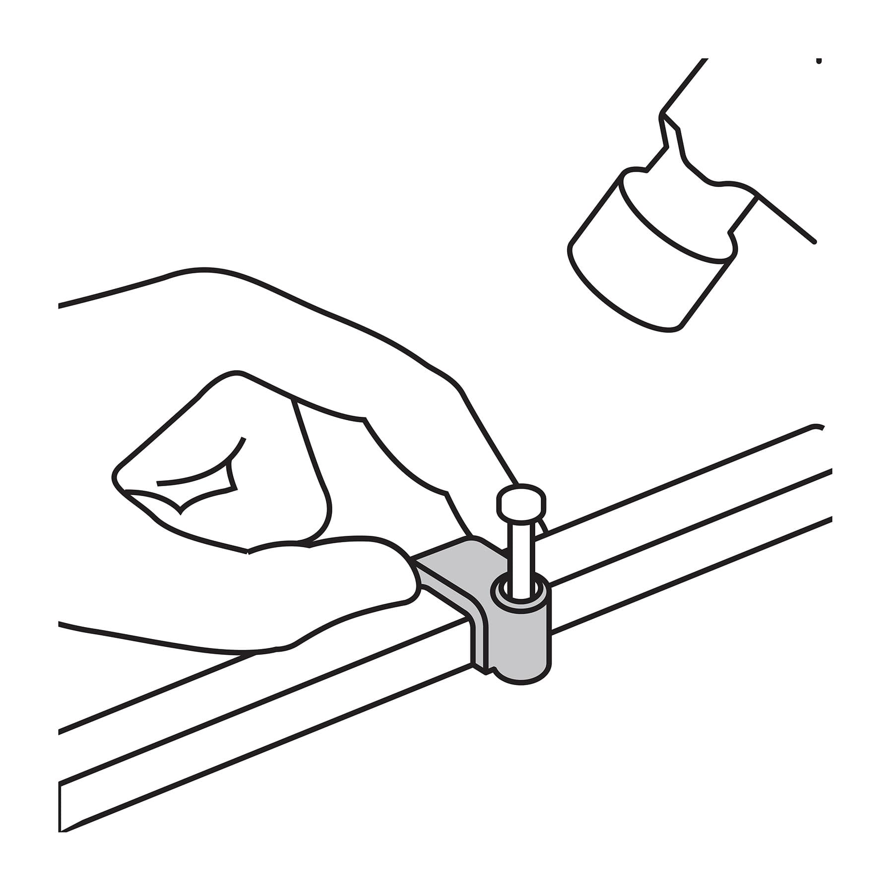 Volteck GPL-5BG, Bolsa con 500 grapas blancas de 3 X 6 mm para cable plano