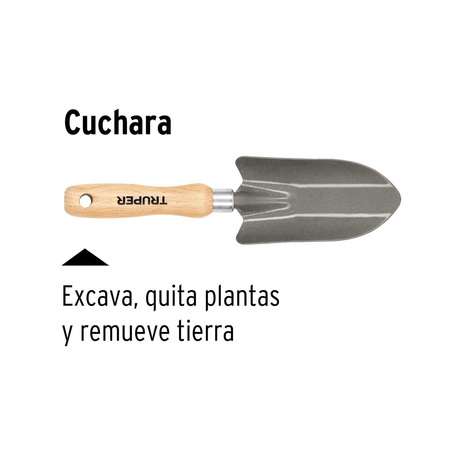 Truper GTS-SH, Cuchara para jardín, 6″, acero de carbono
