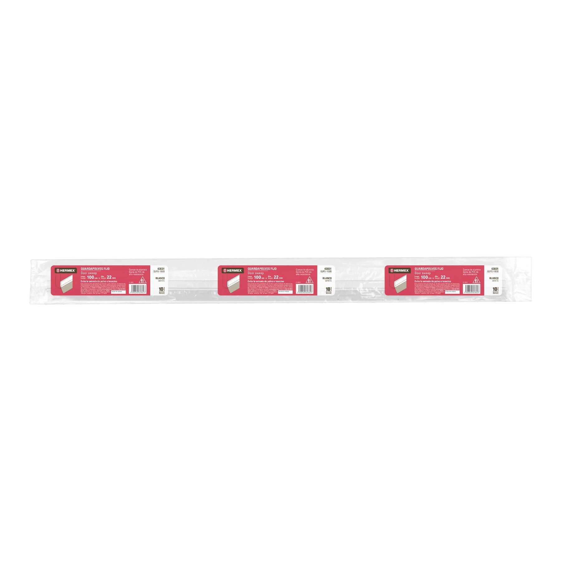 Hermex GUPO-100B, Guardapolvo, 100 cm, blanco, goma de pvc