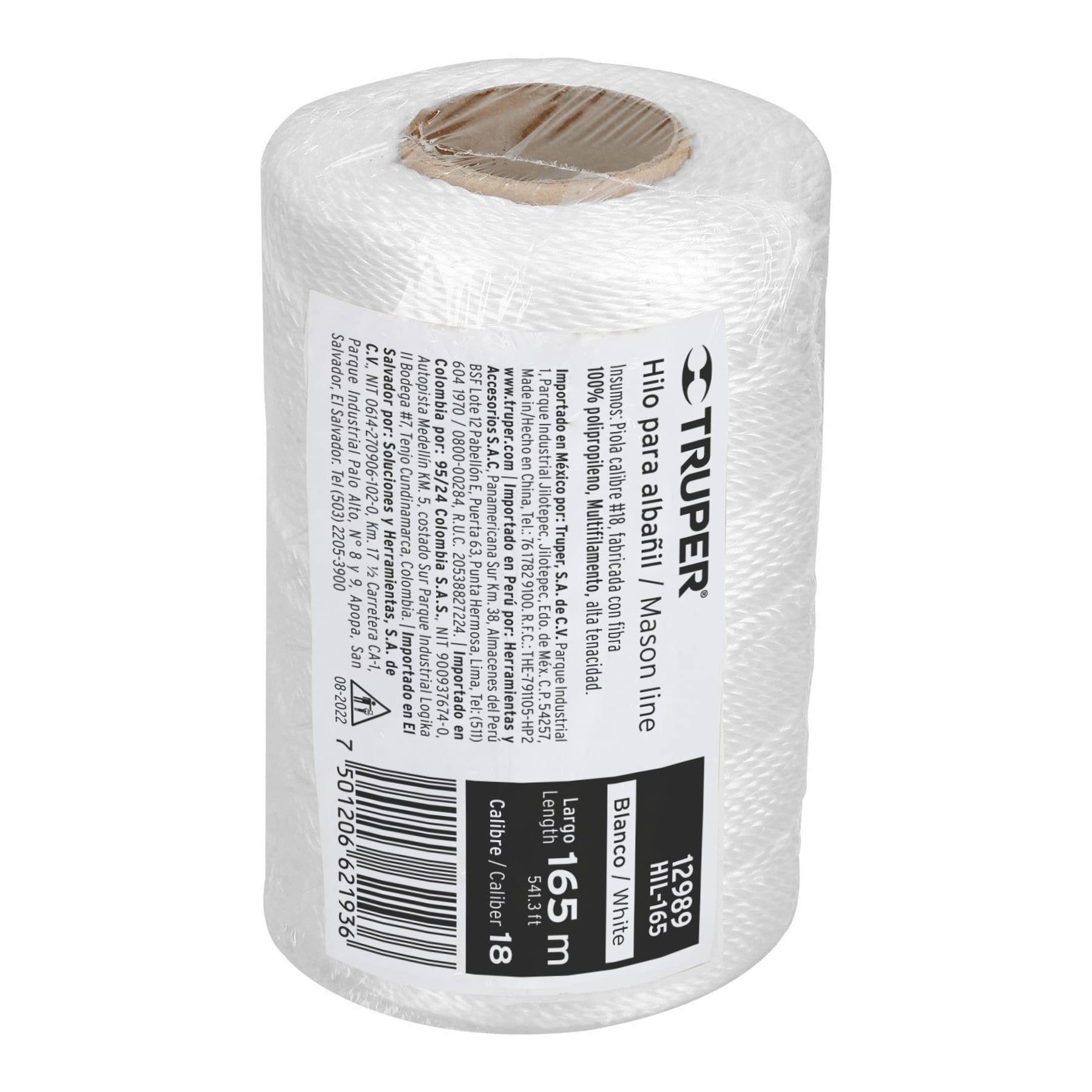 Truper HIL-165, Hilo para albañil, de polipropileno multifilamento, 165 m