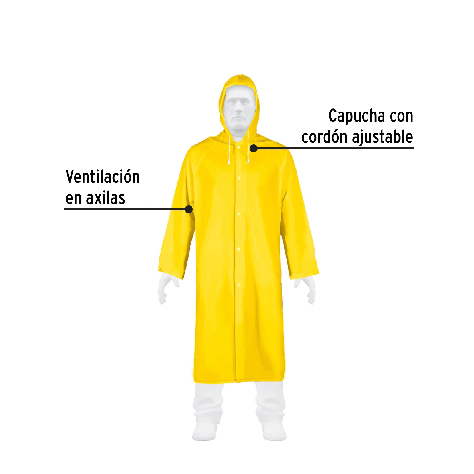 Pretul IMPER-L-P, Gabardina impermeable ligera de PVC talla G