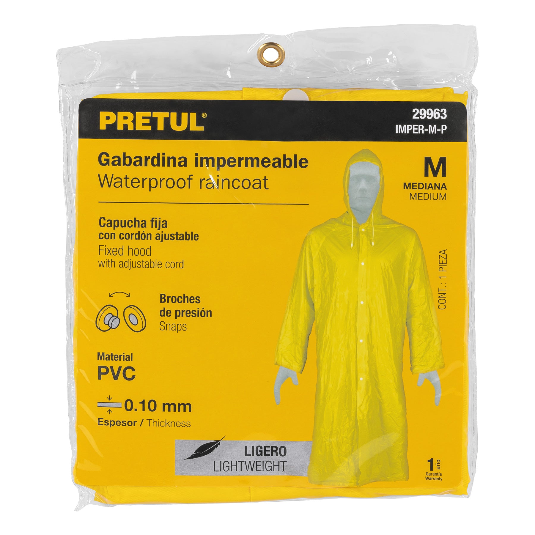 Pretul IMPER-M-P, Gabardina impermeable ligera de PVC talla M
