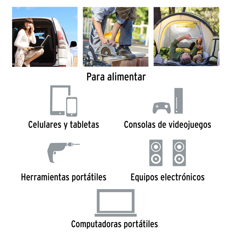 Truper INCO-1500, Inversor de corriente de 1500 W - Carzamo.com
