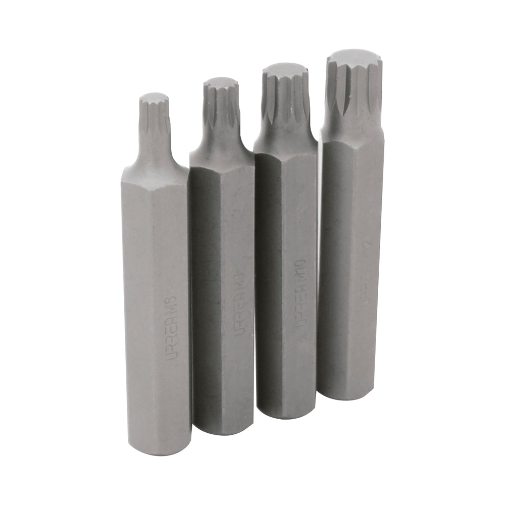 Juego de puntas bristol hexágono de 1/2", 4 piezas en blíster Urrea