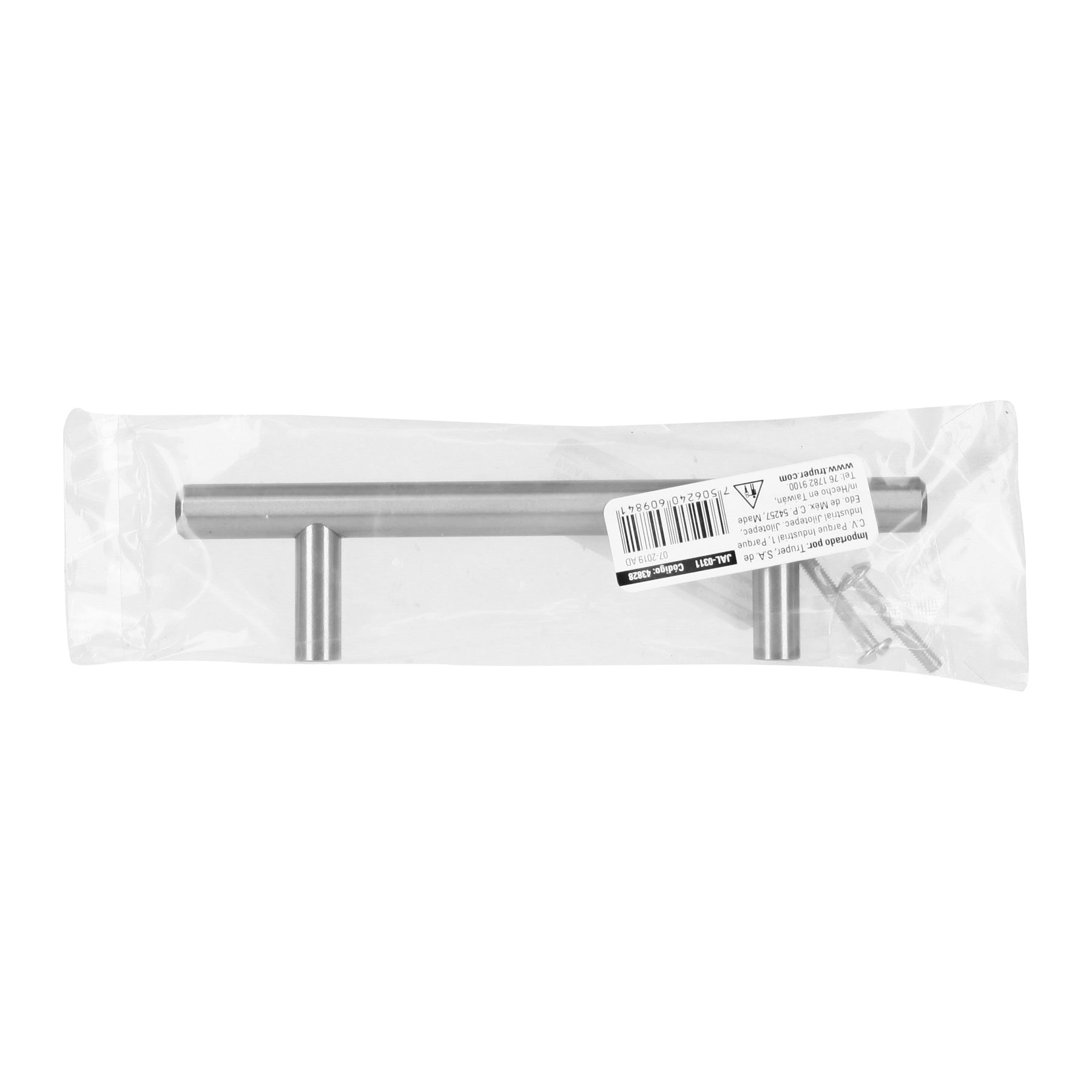 Hermex JAL-0311, Jaladera estilo Cilindro, níquel satinado, 9.6 cm