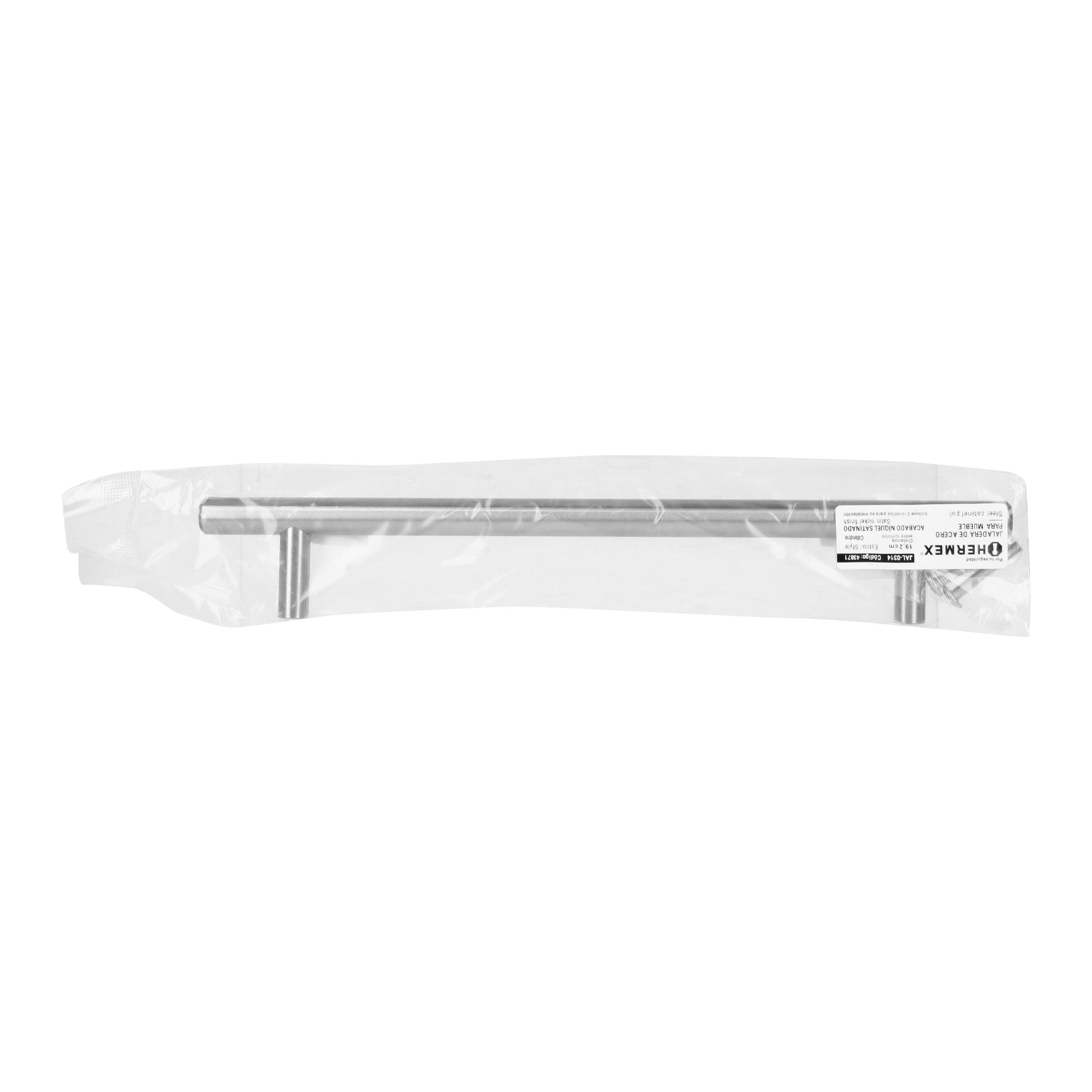 Hermex JAL-0314, Jaladera estilo Cilindro, níquel satinado, 19.2 cm